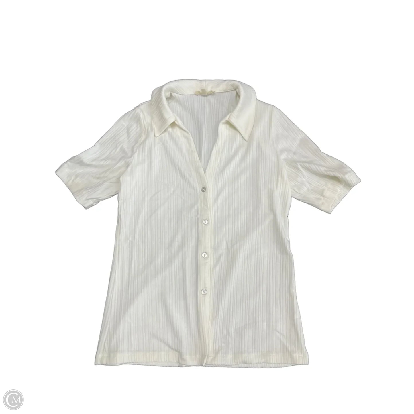 Top Short Sleeve By Madewell In Ivory, Size: M