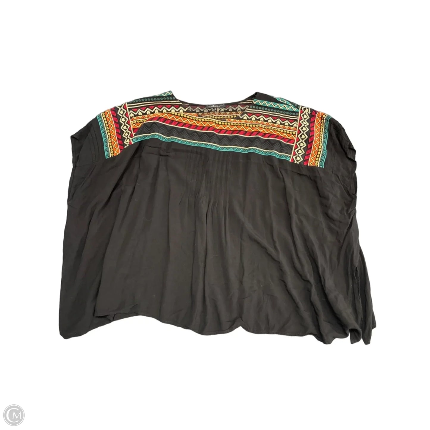 Top Short Sleeve By Andree By Unit In Black, Size: 1x
