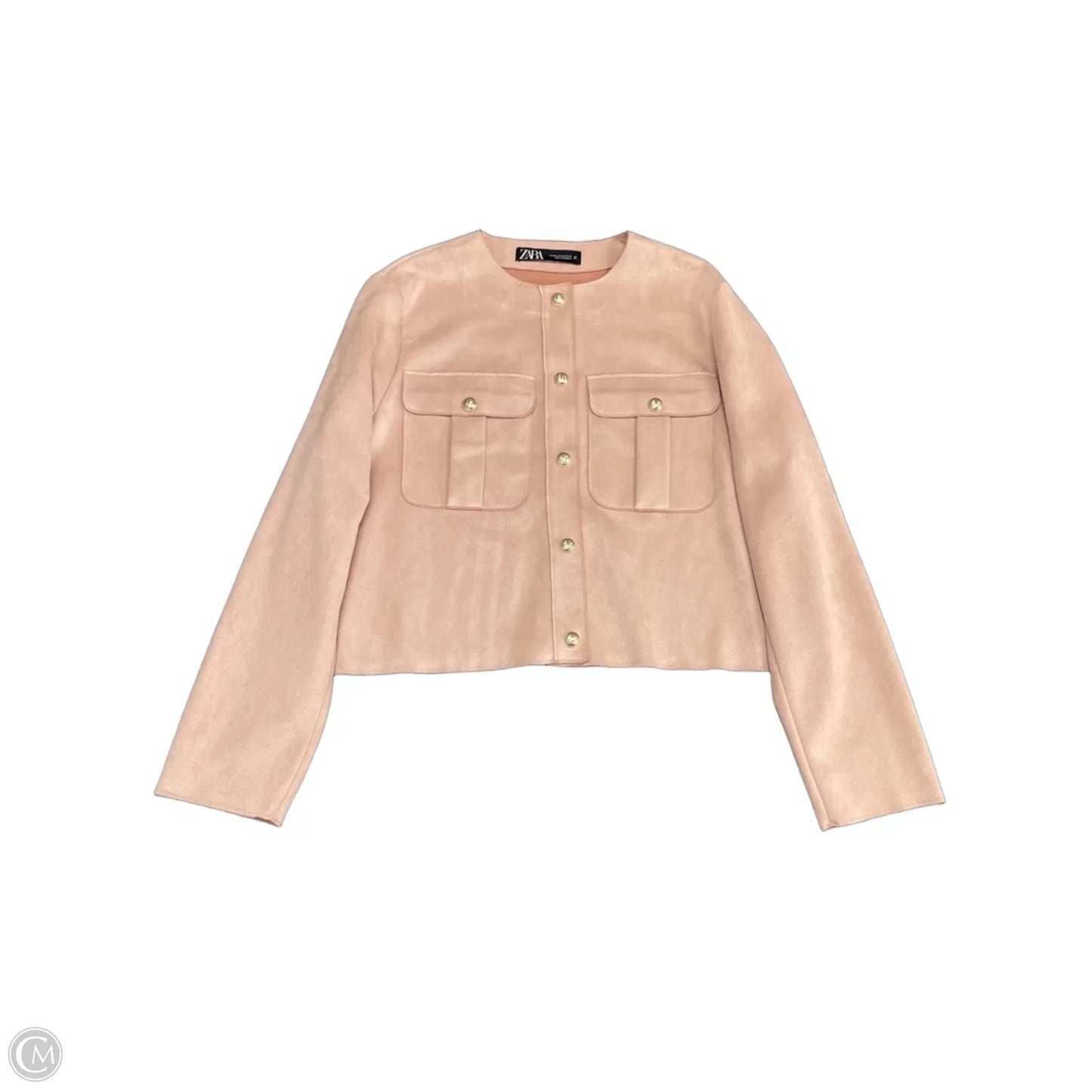 Jacket Shirt By Zara In Pink, Size: Xxl