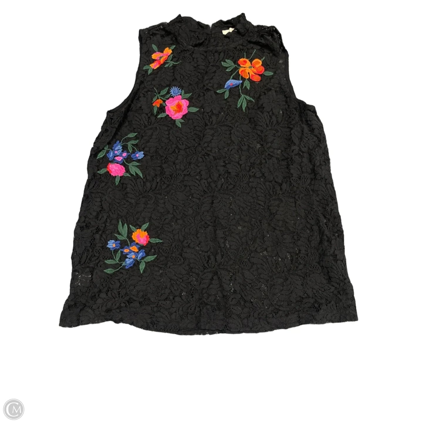 Top Sleeveless By Loft In Black, Size: M