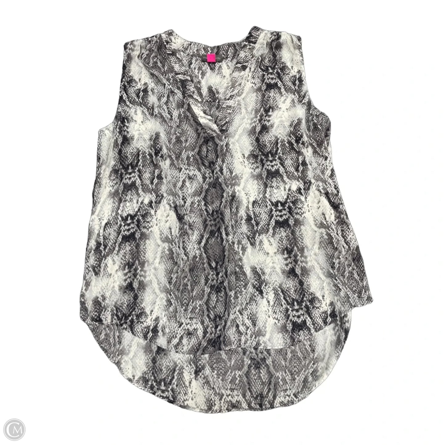 Top Sleeveless By Vince Camuto In Snakeskin Print, Size: S