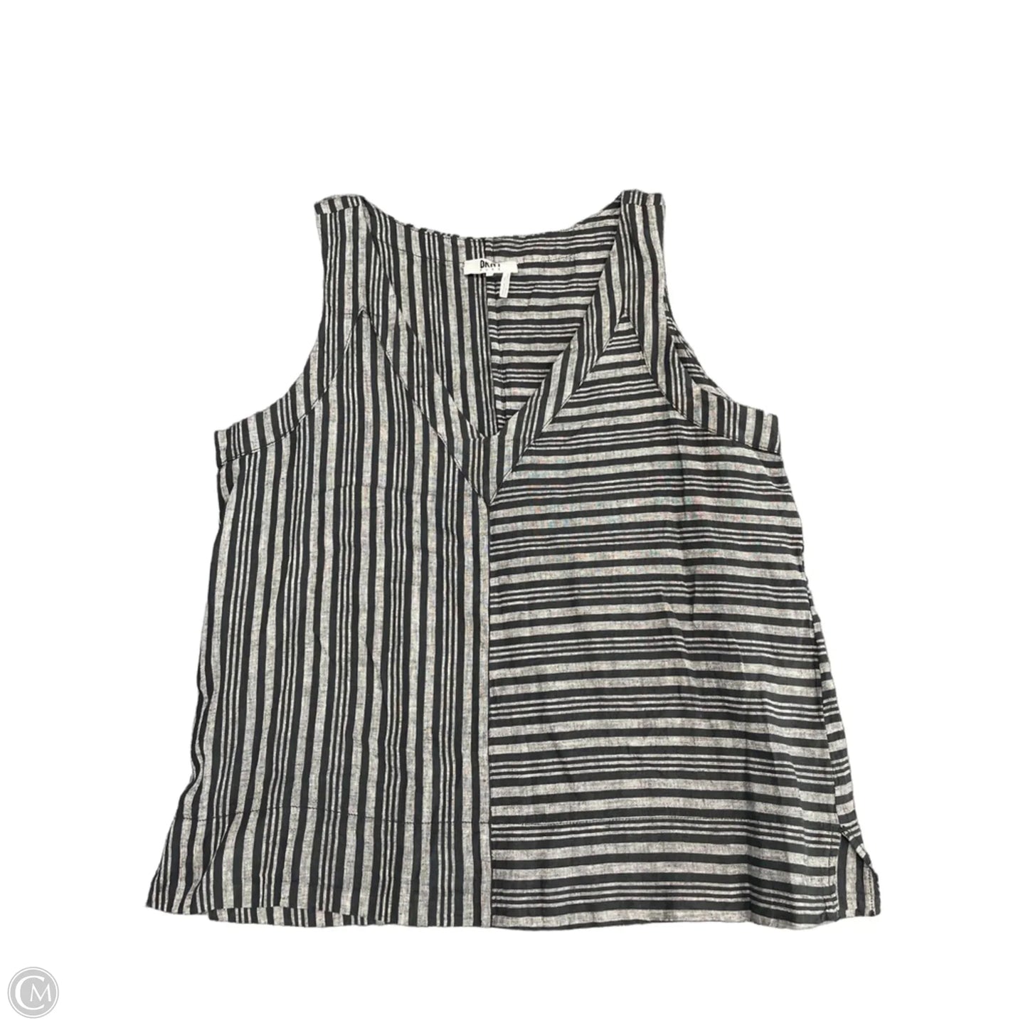 Top Sleeveless By Dkny In Black & Grey, Size: Xl