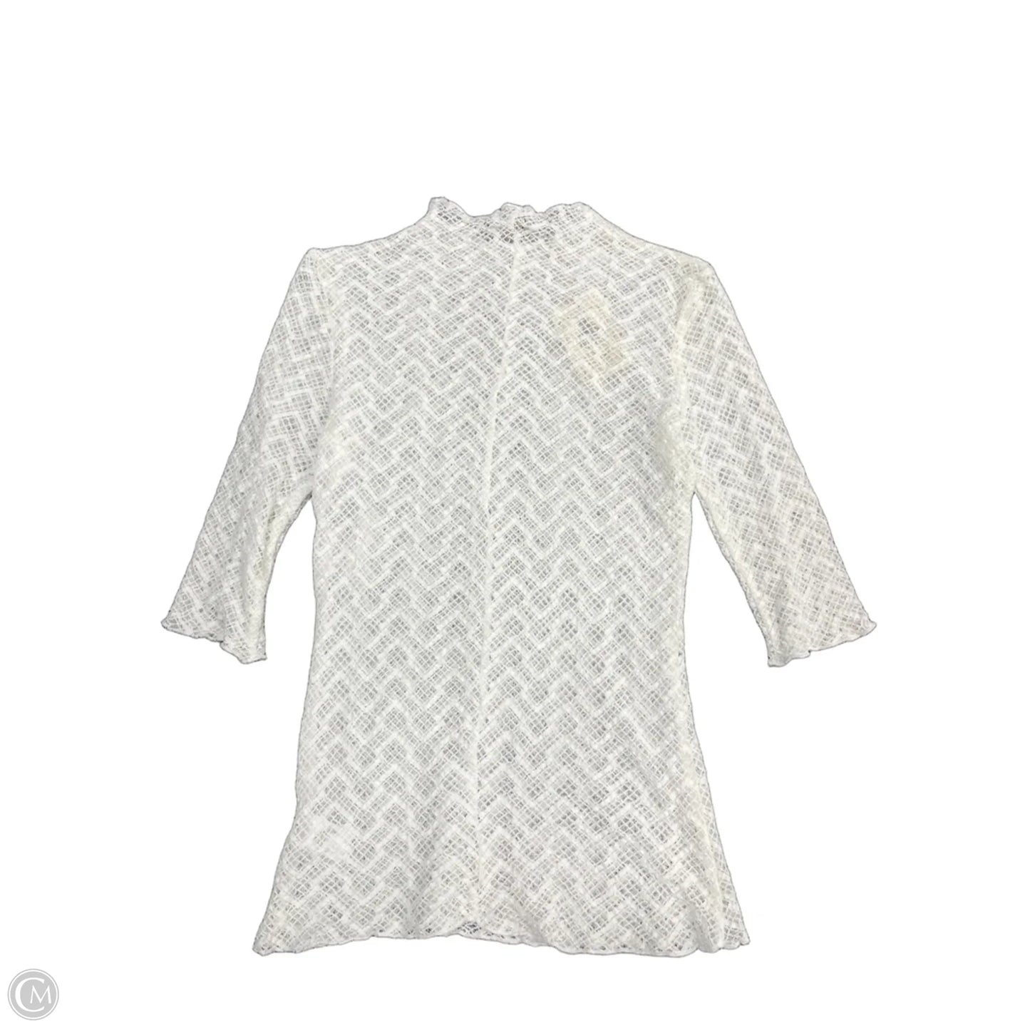 Top Short Sleeve By Easel In White, Size: M