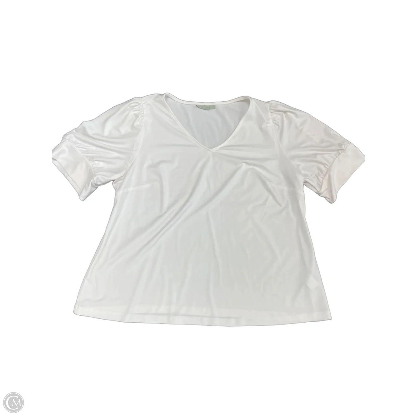 Top Short Sleeve By Ryegrass In Ivory, Size: 1x