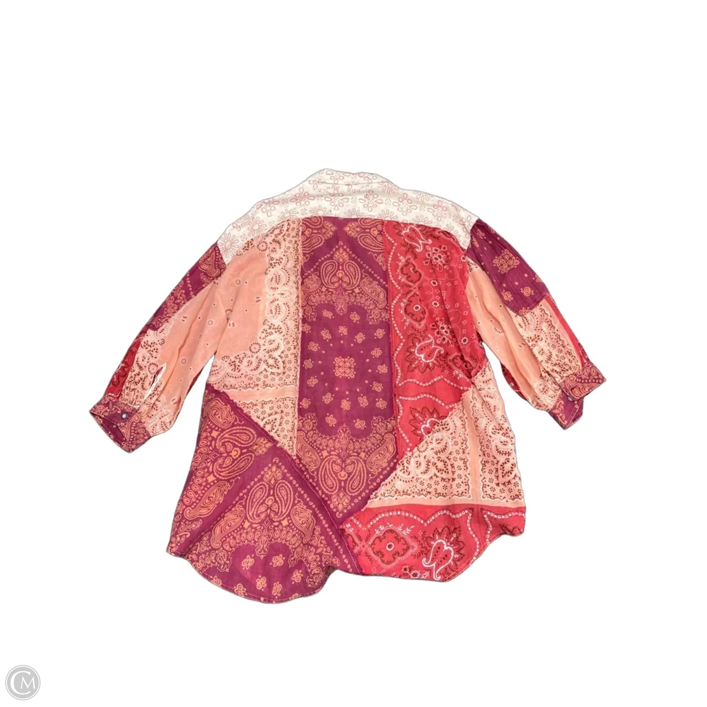 Tunic Short Sleeve By We The Free In Pink & Red, Size: L