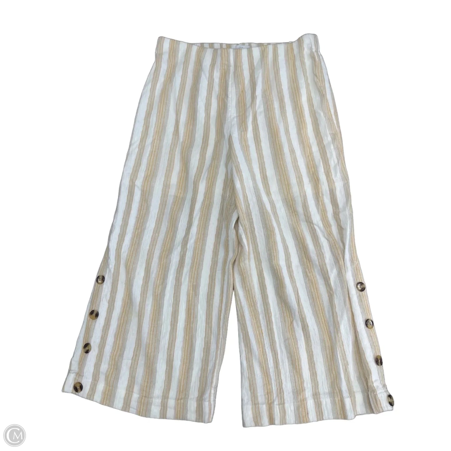Pants Wide Leg By New Directions In White & Yellow, Size: Xl