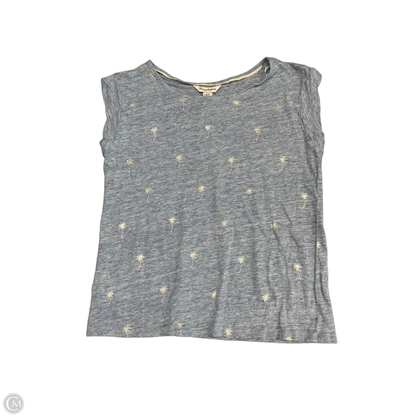 Top Short Sleeve Basic By Tommy Bahama In Blue & Silver, Size: S