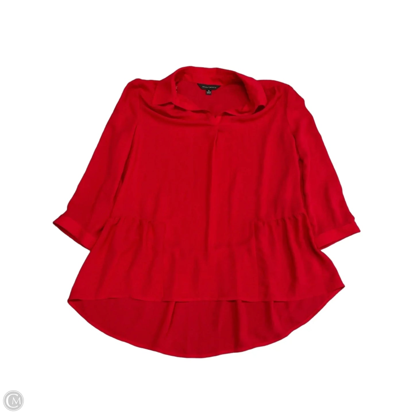 Top Short Sleeve By Investments In Red, Size: S