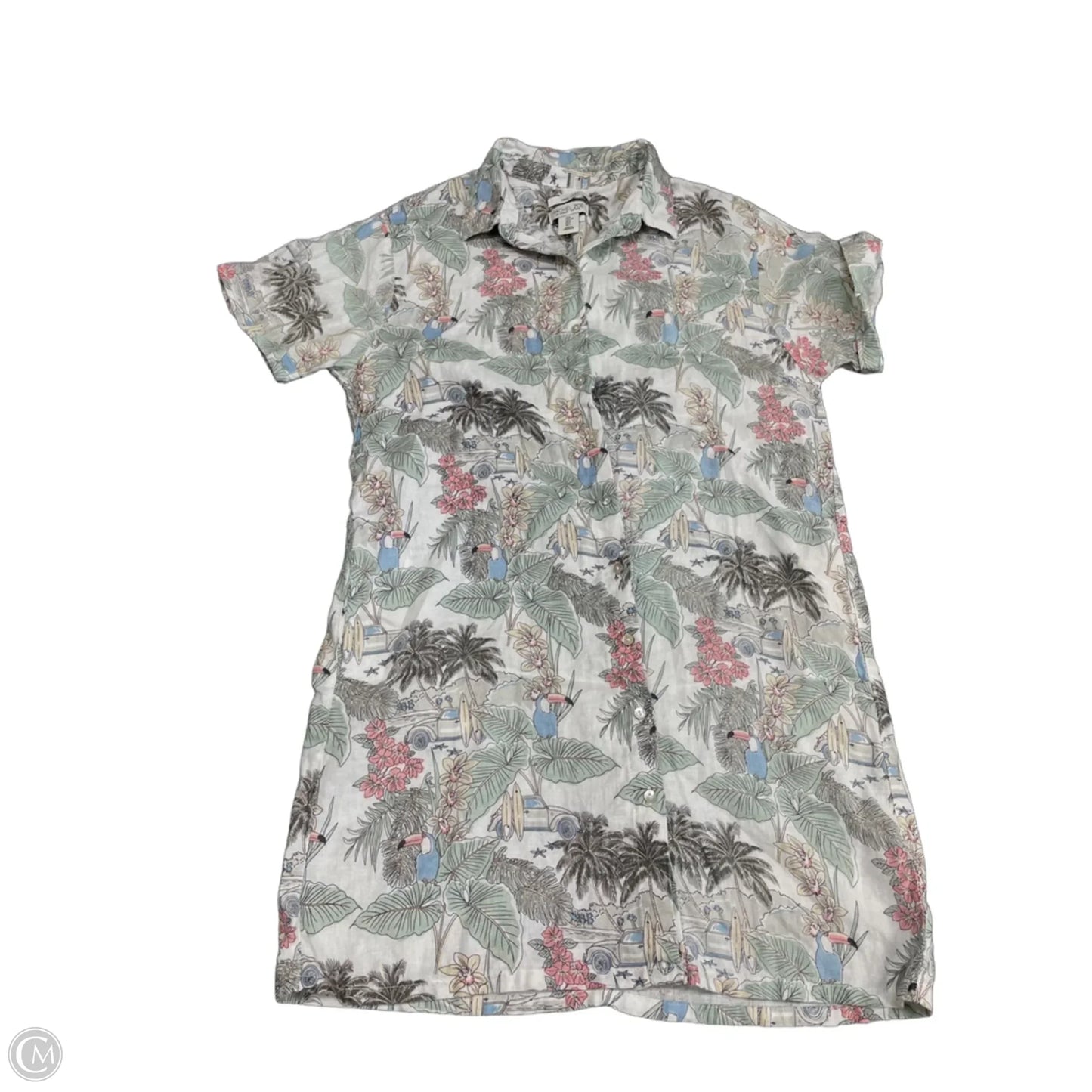 Dress Casual Short By Rachel Zoe In Tropical Print, Size: L