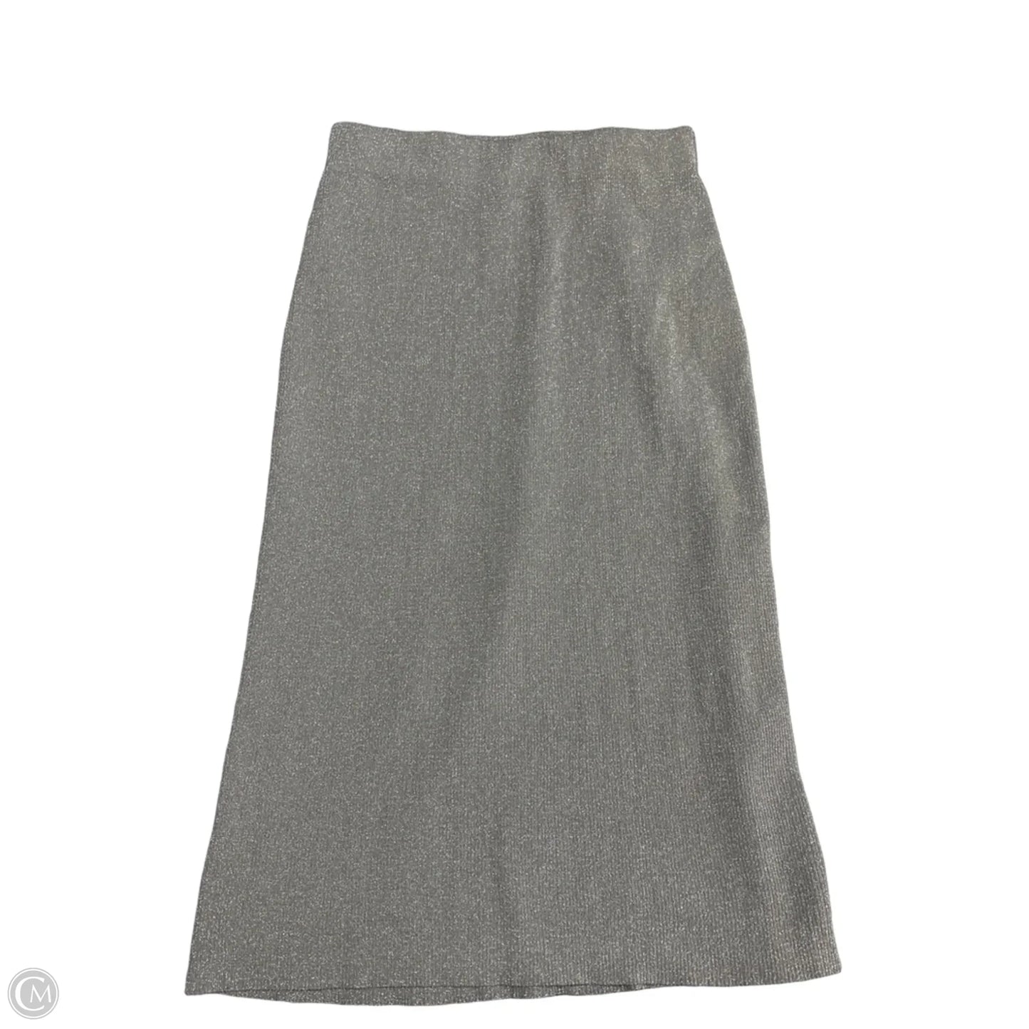 Skirt Midi By Calvin Klein In Grey & Silver, Size: S