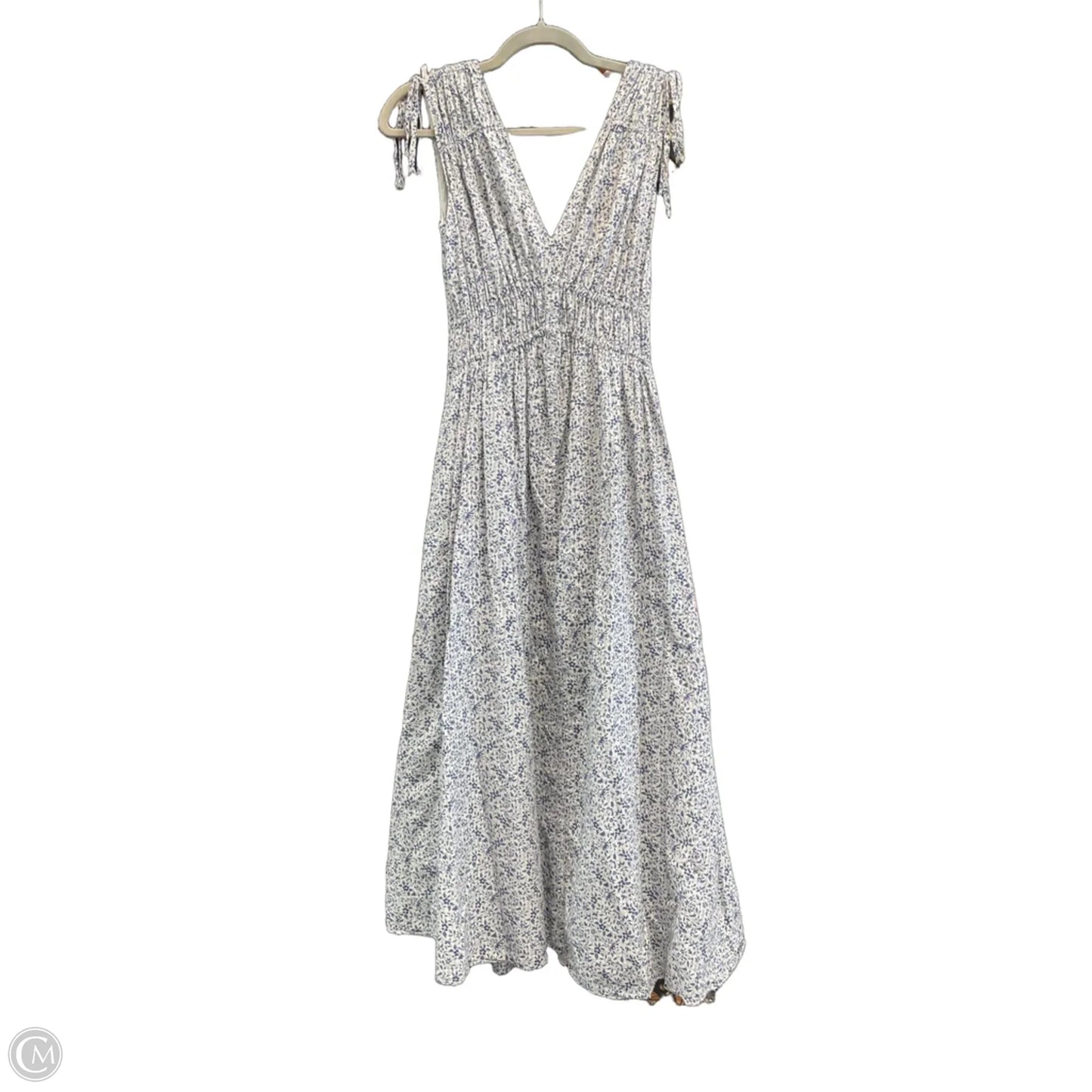 Dress Casual Midi By Madewell In Blue & Grey, Size: Xxs