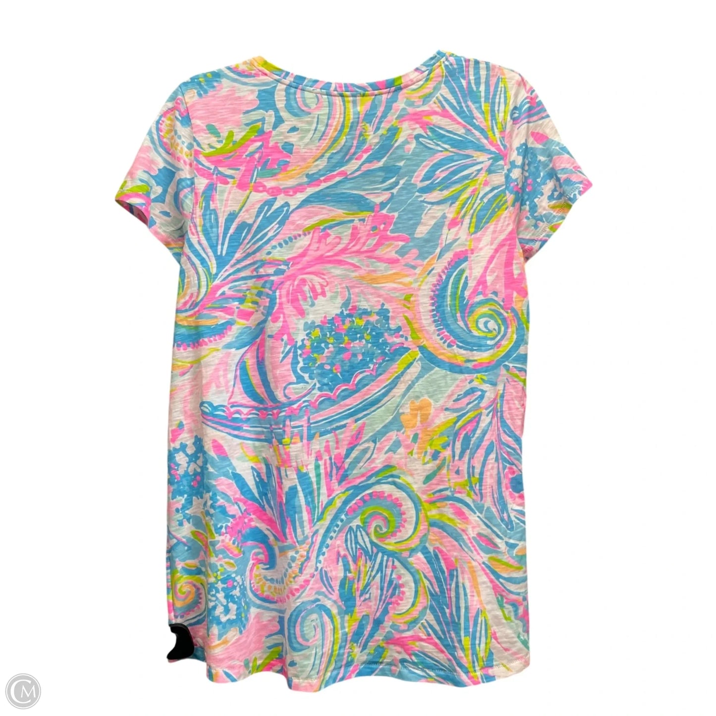 Top Short Sleeve Designer By Lilly Pulitzer In Multi-colored, Size: M