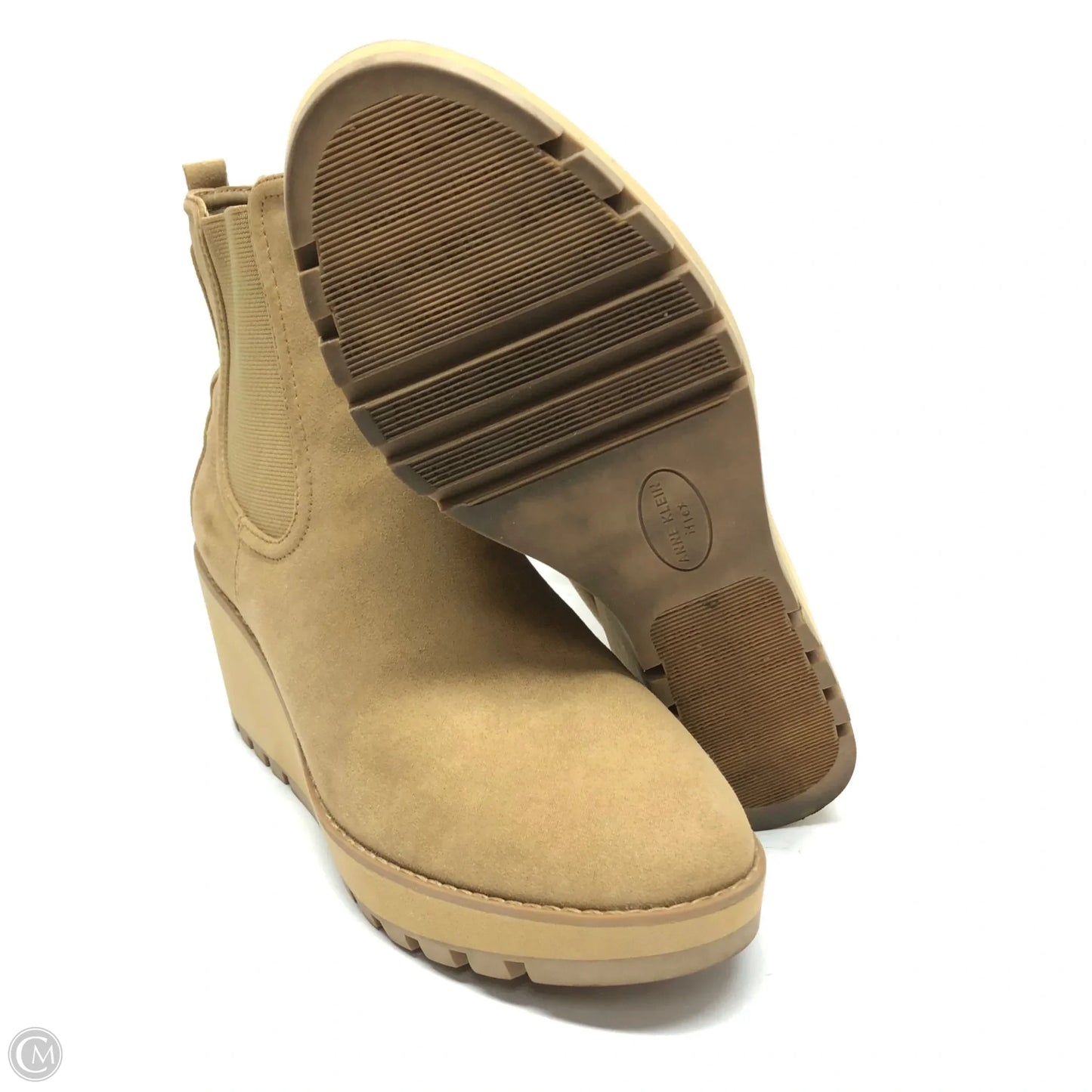 Boots Ankle Heels By Anne Klein In Brown, Size: 8.5