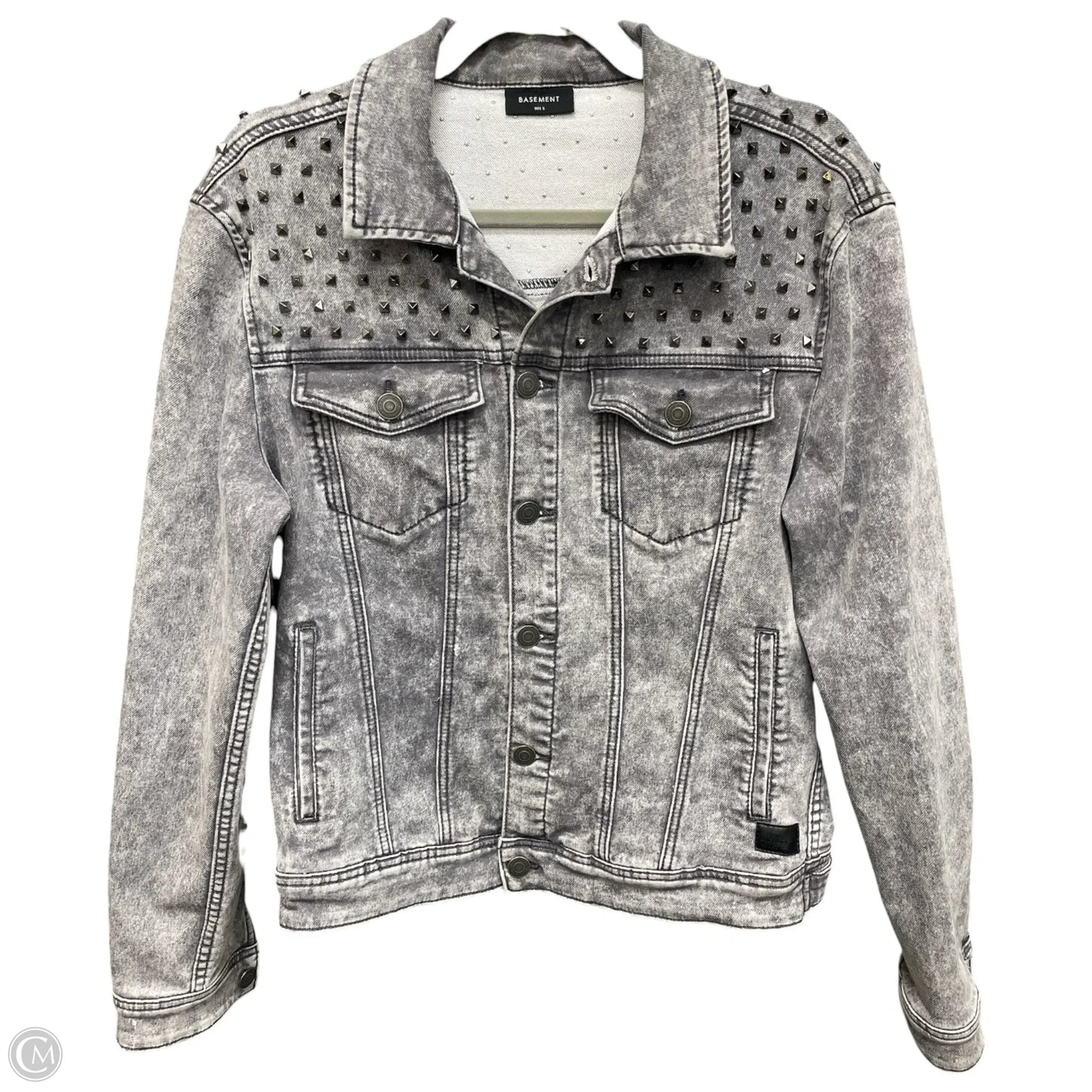 Jacket Denim By Clothes Mentor In Grey, Size: S