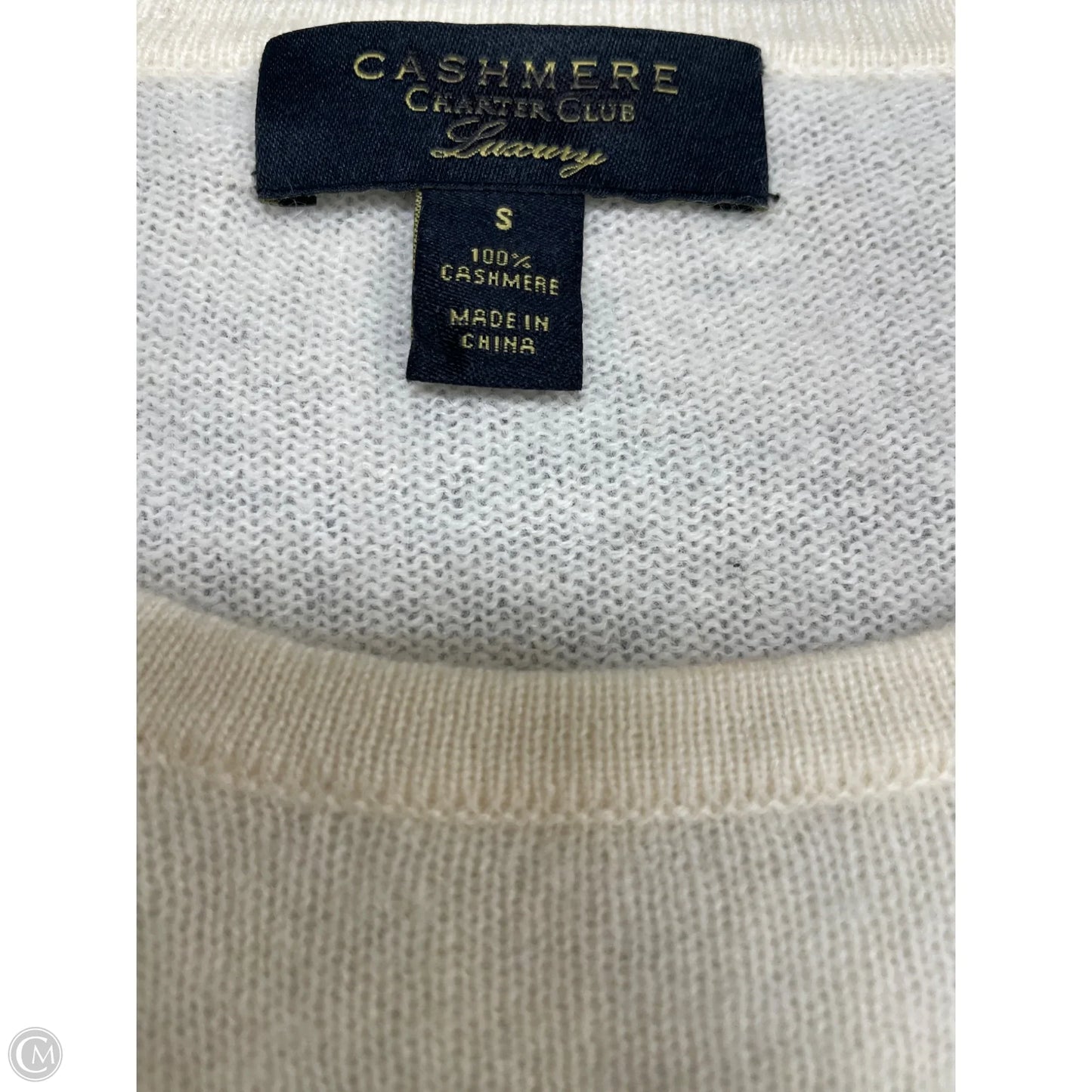 Sweater Cashmere By Charter Club In Cream, Size: S