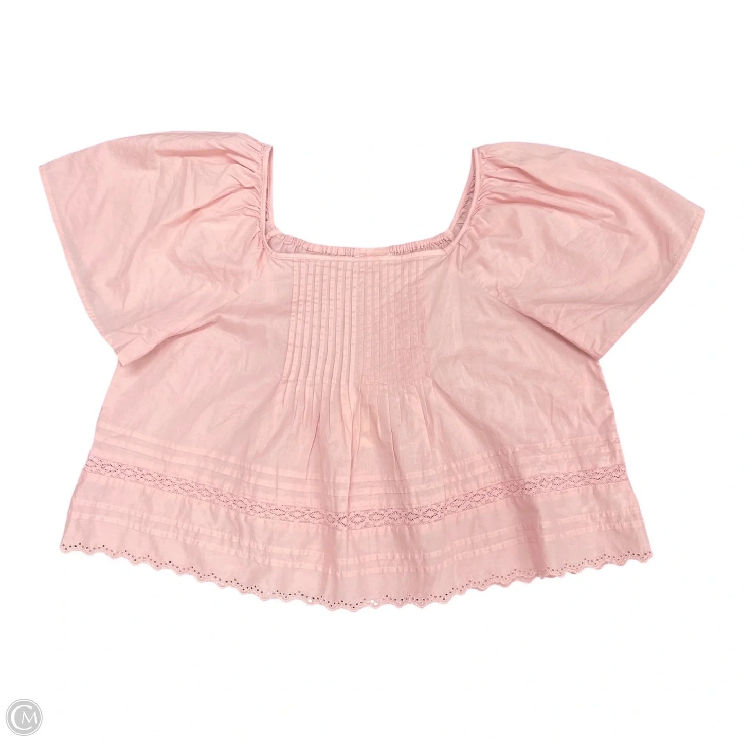Blouse Short Sleeve By Universal Thread In Pink, Size: S