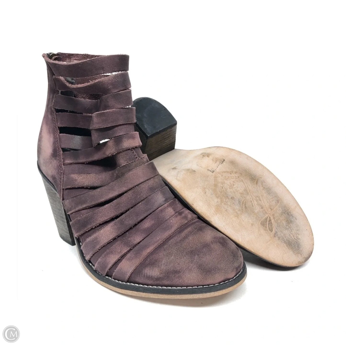 Boots Ankle Heels By Free People In Purple, Size: 8