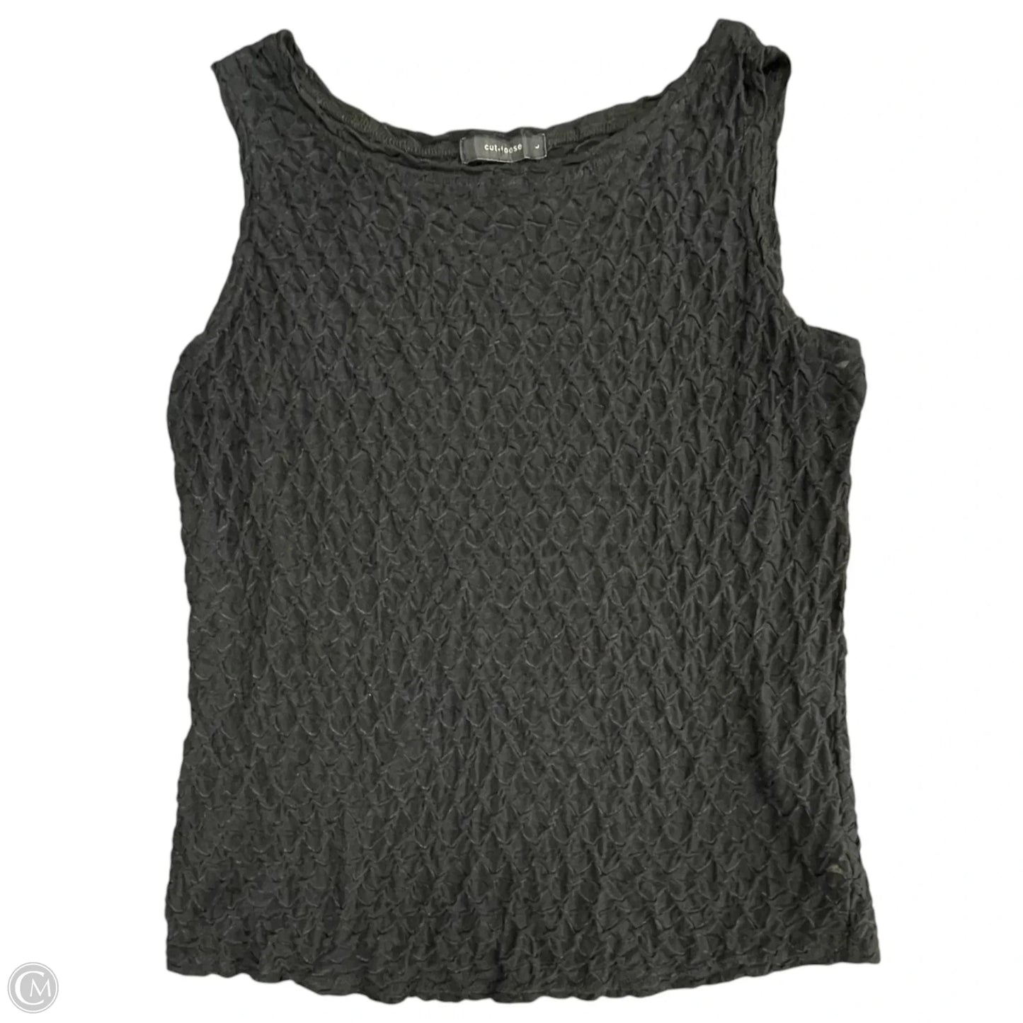 Top Sleeveless By Cut Loose In Black & Blue, Size: L