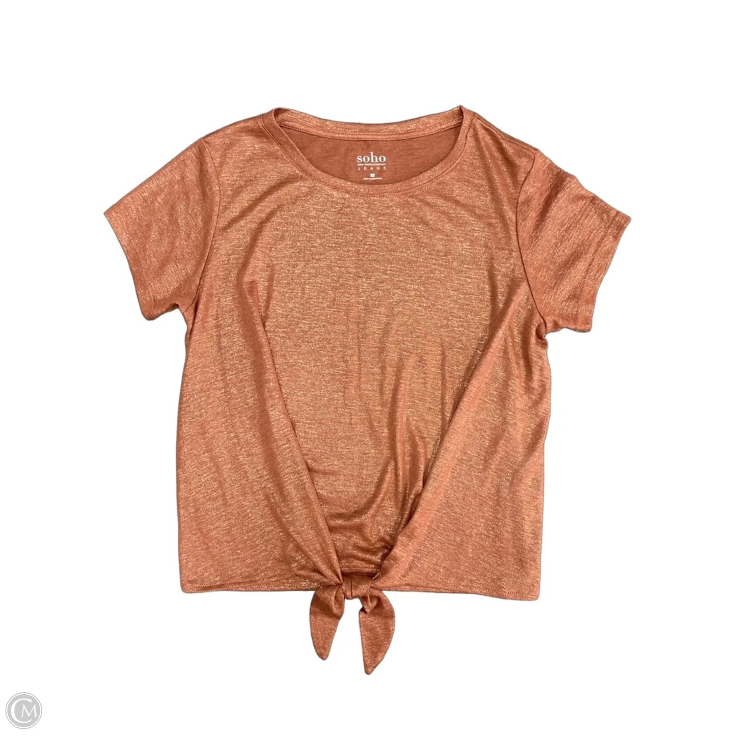 Top Short Sleeve By New York And Co In Gold, Size: Xs