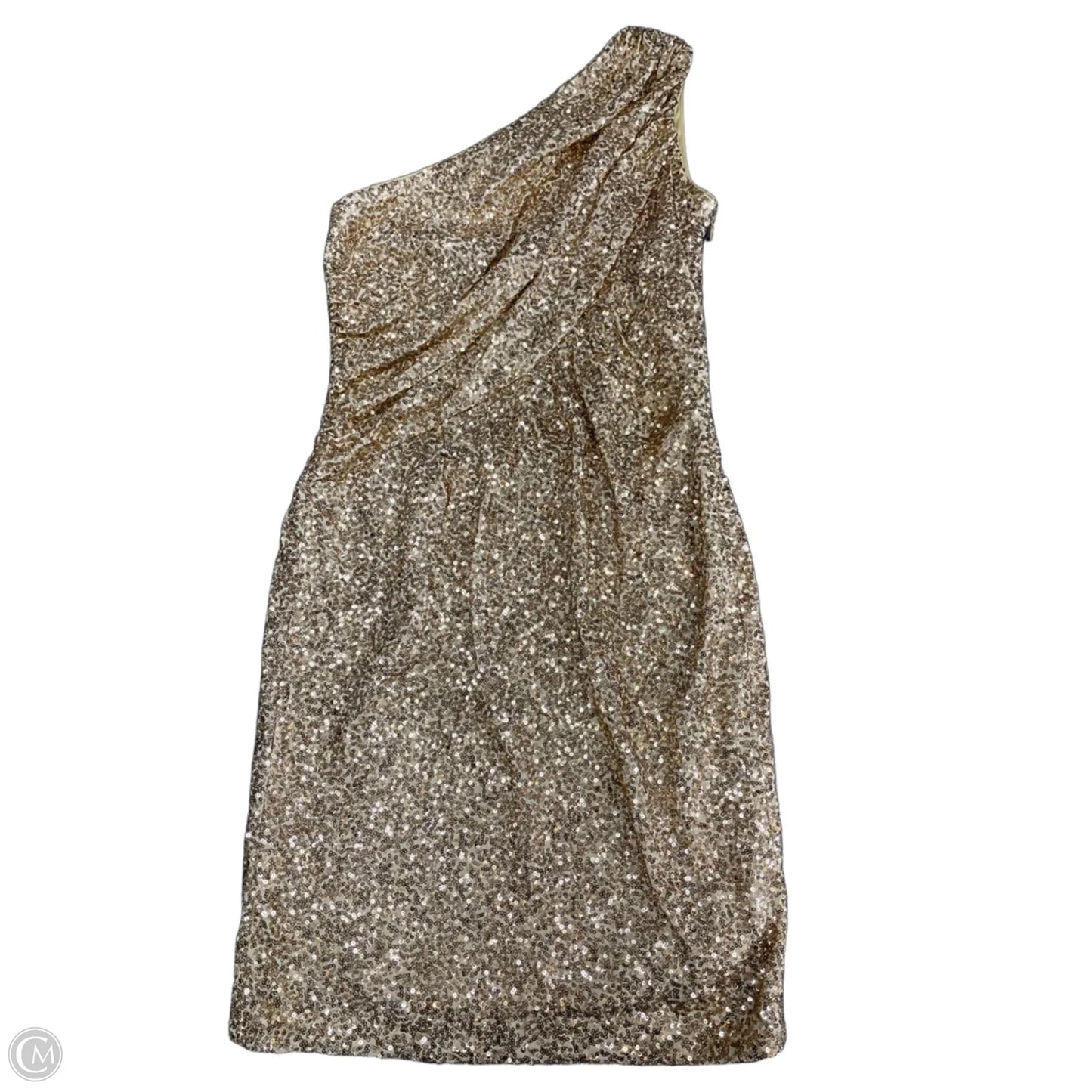 Dress Party Short By Calvin Klein In Gold, Size: 4