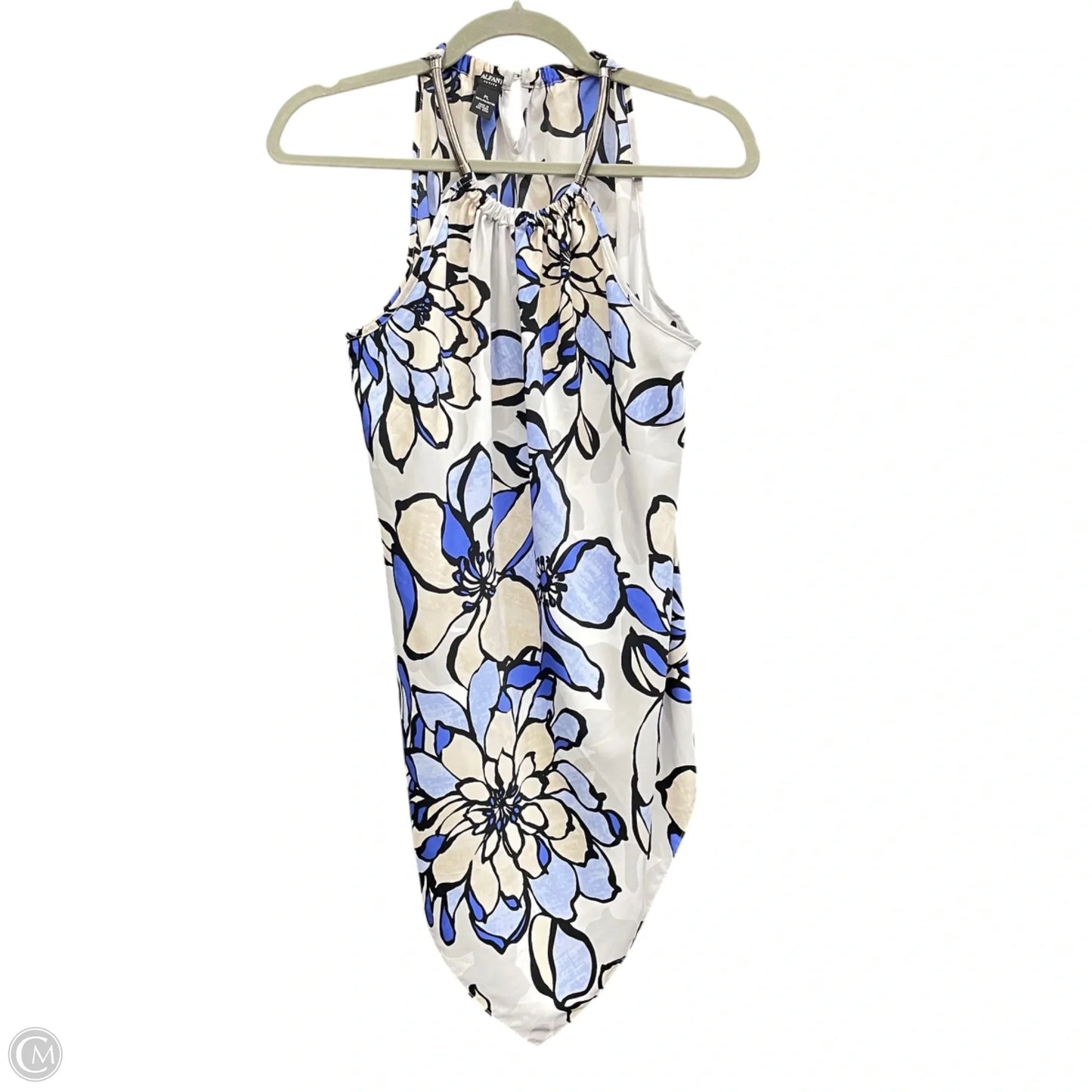 Top Sleeveless By Alfani In Blue & Grey, Size: Lp