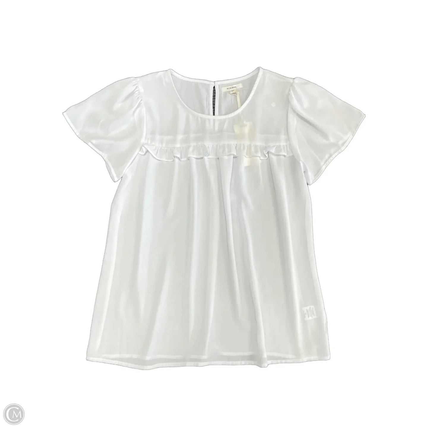 Top Short Sleeve By Pleione In White, Size: S