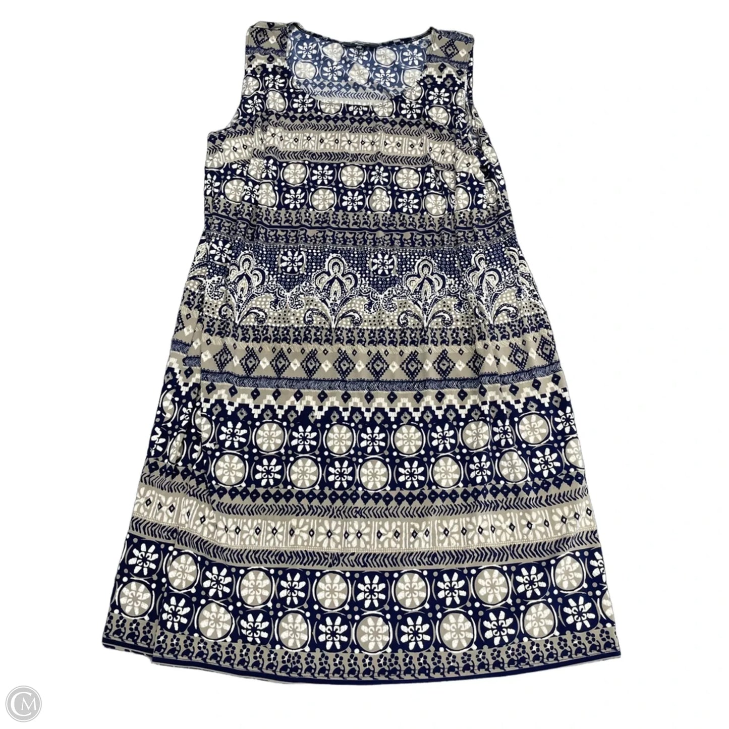 Dress Casual Short By R And M Richards In Blue & Brown, Size: 20