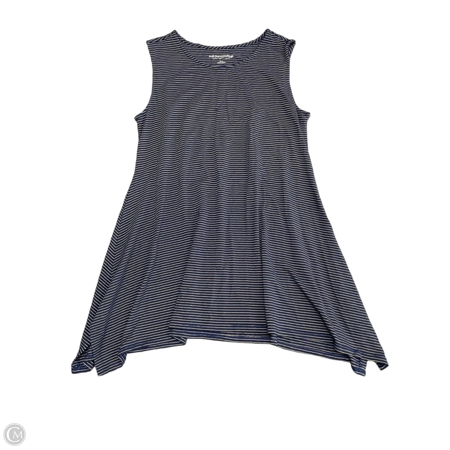 Top Sleeveless By Soft Surroundings In Blue & Gold, Size: S