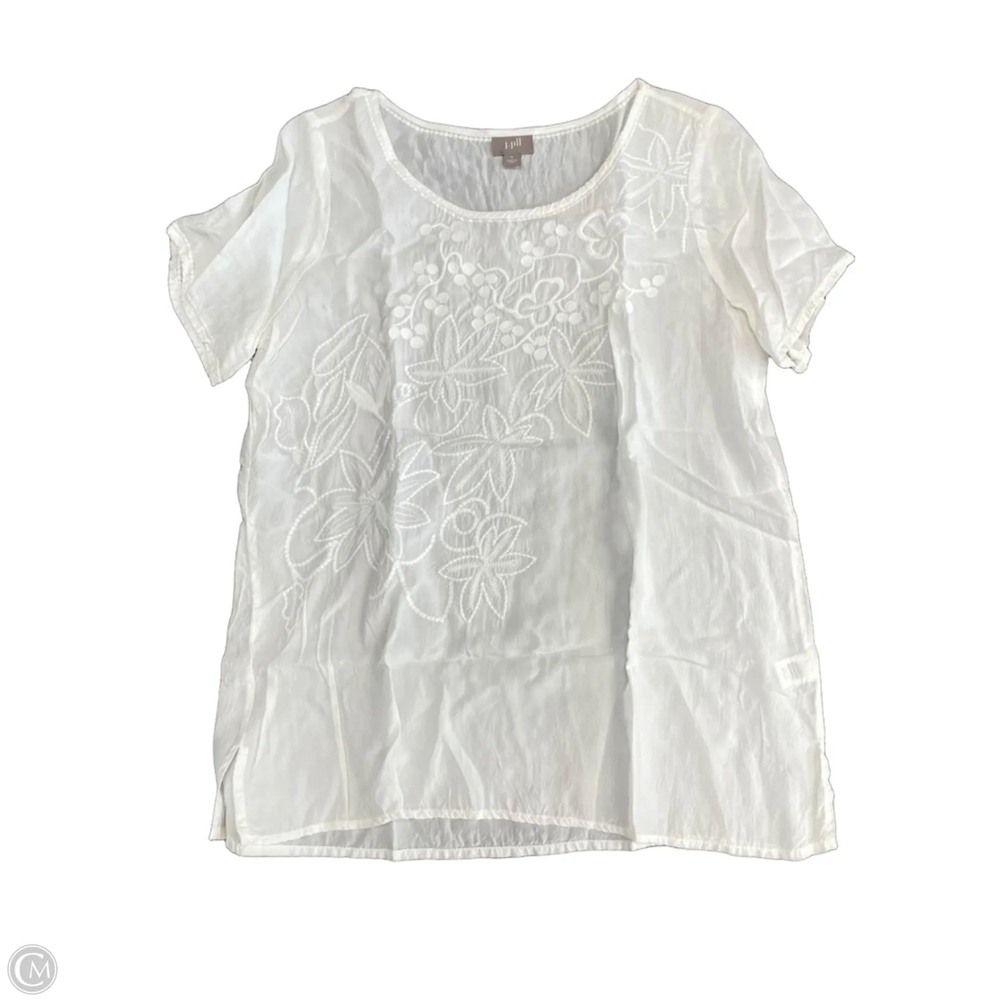 Top Short Sleeve By J. Jill In White, Size: S