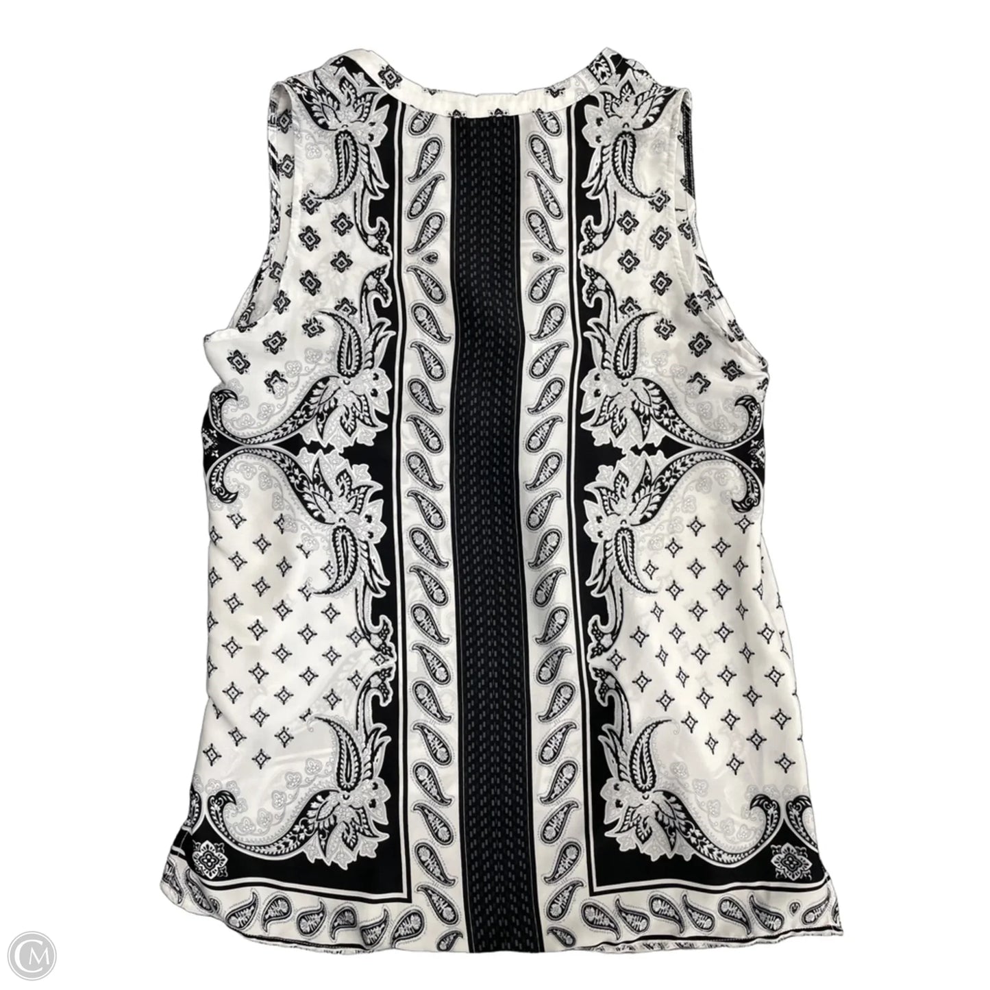 Top Sleeveless By Clothes Mentor In Black & White, Size: M