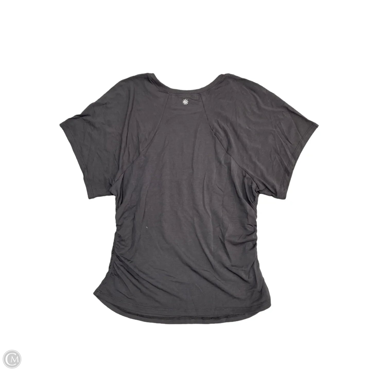 Athletic Top Short Sleeve By Athleta In Black, Size: L