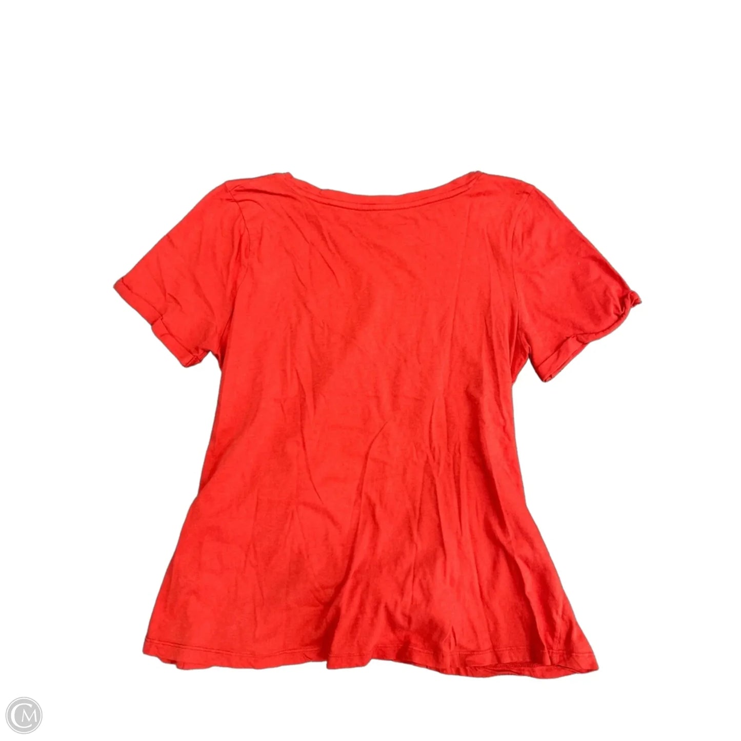 Top Short Sleeve By Anthropologie In Red, Size: L