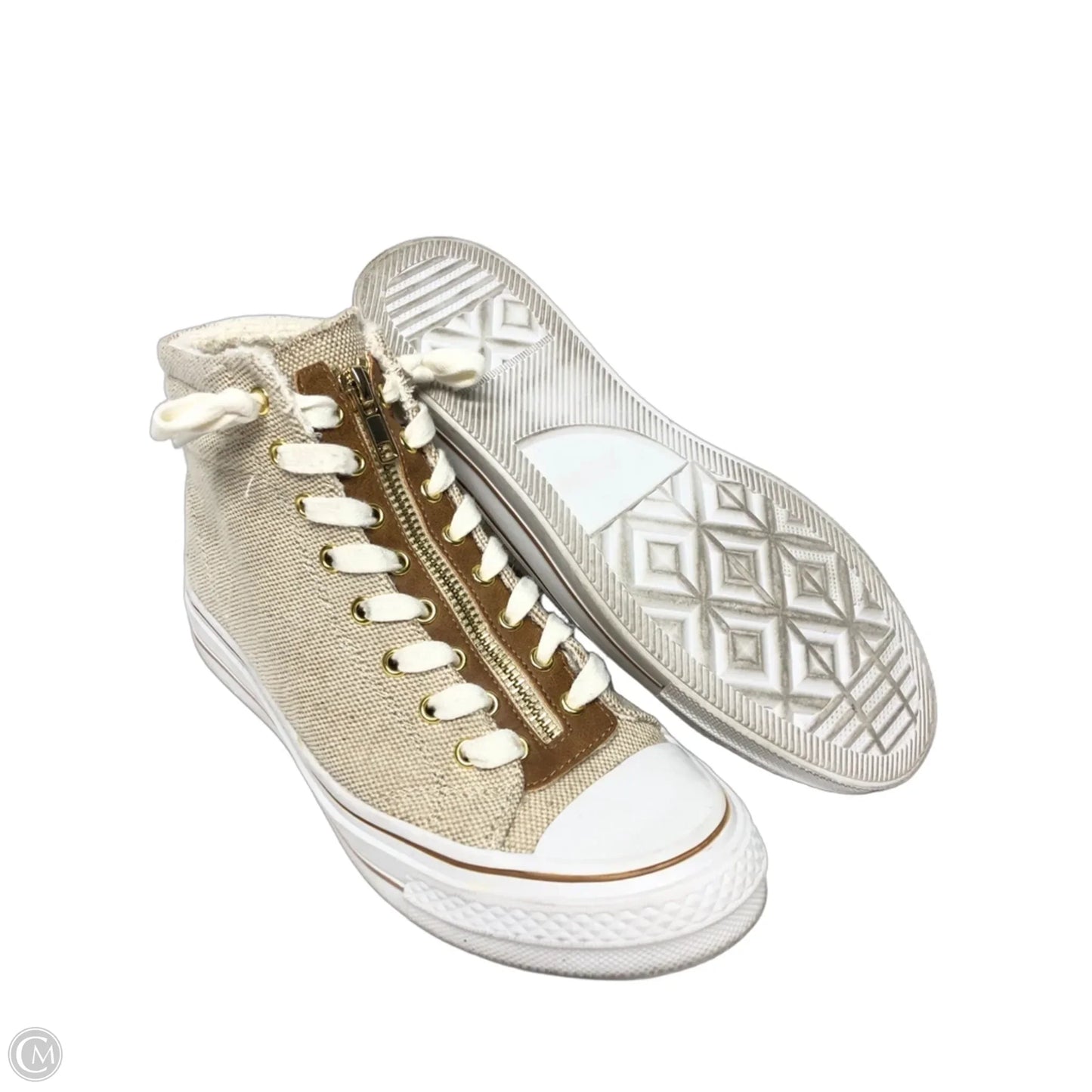 Shoes Sneakers By Yellow Box In Beige, Size: 7.5