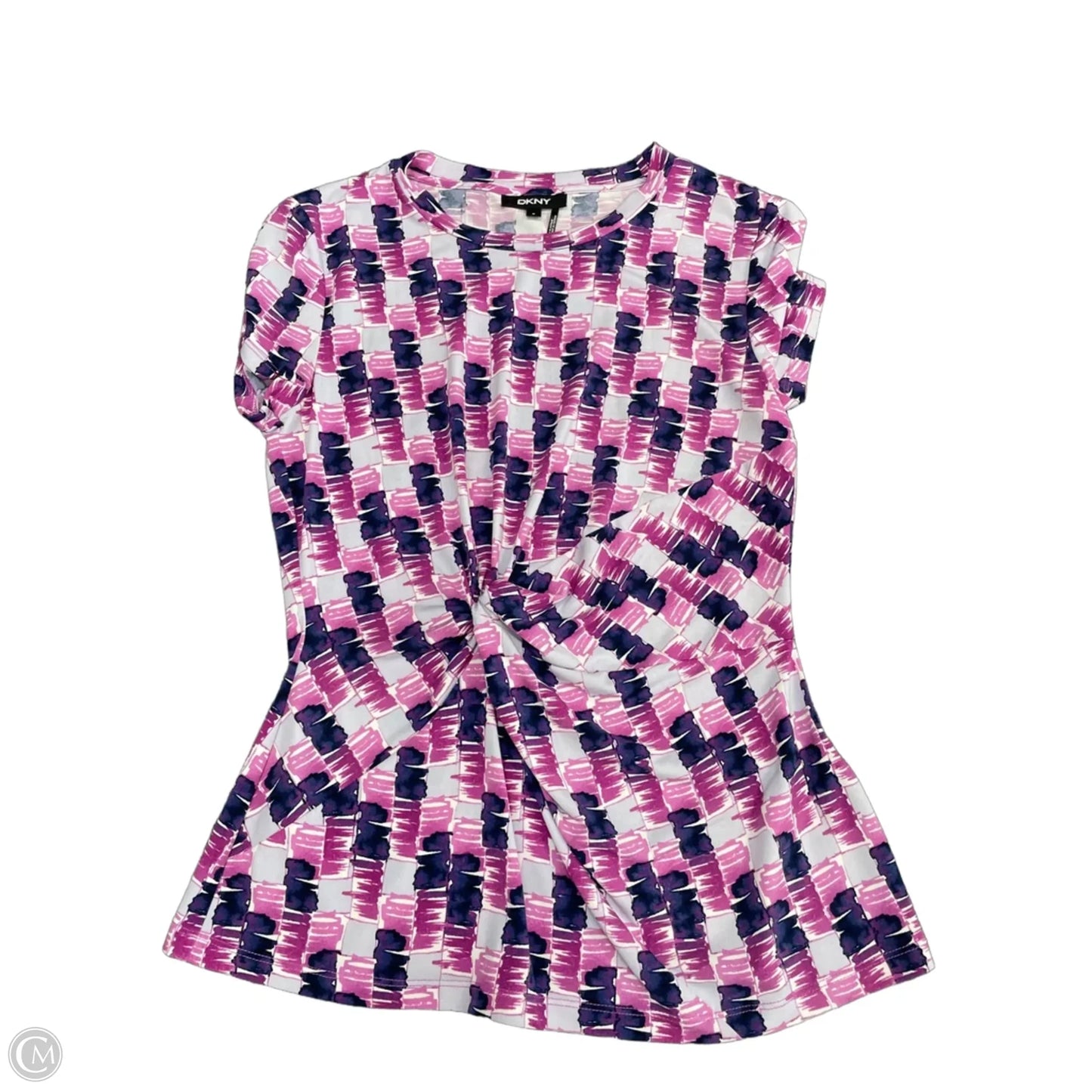 Top Short Sleeve By Dkny In Purple, Size: M