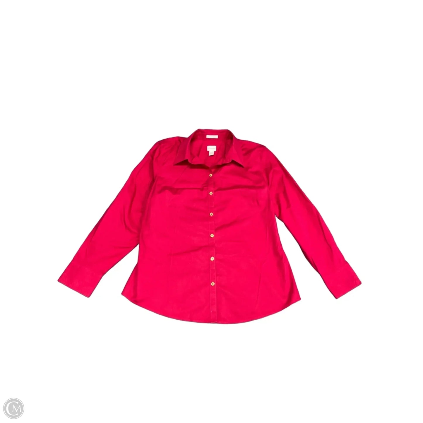 Top Long Sleeve By Chicos In Red, Size: L