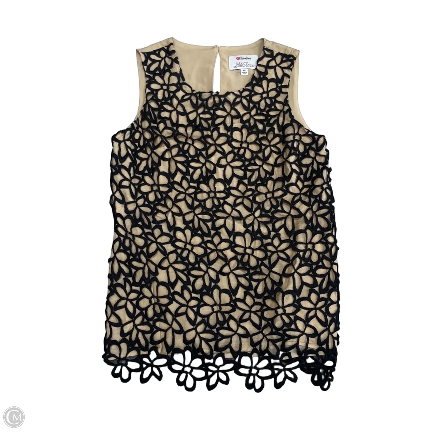 Top Sleeveless By Target-designer In Black & Tan, Size: Xs
