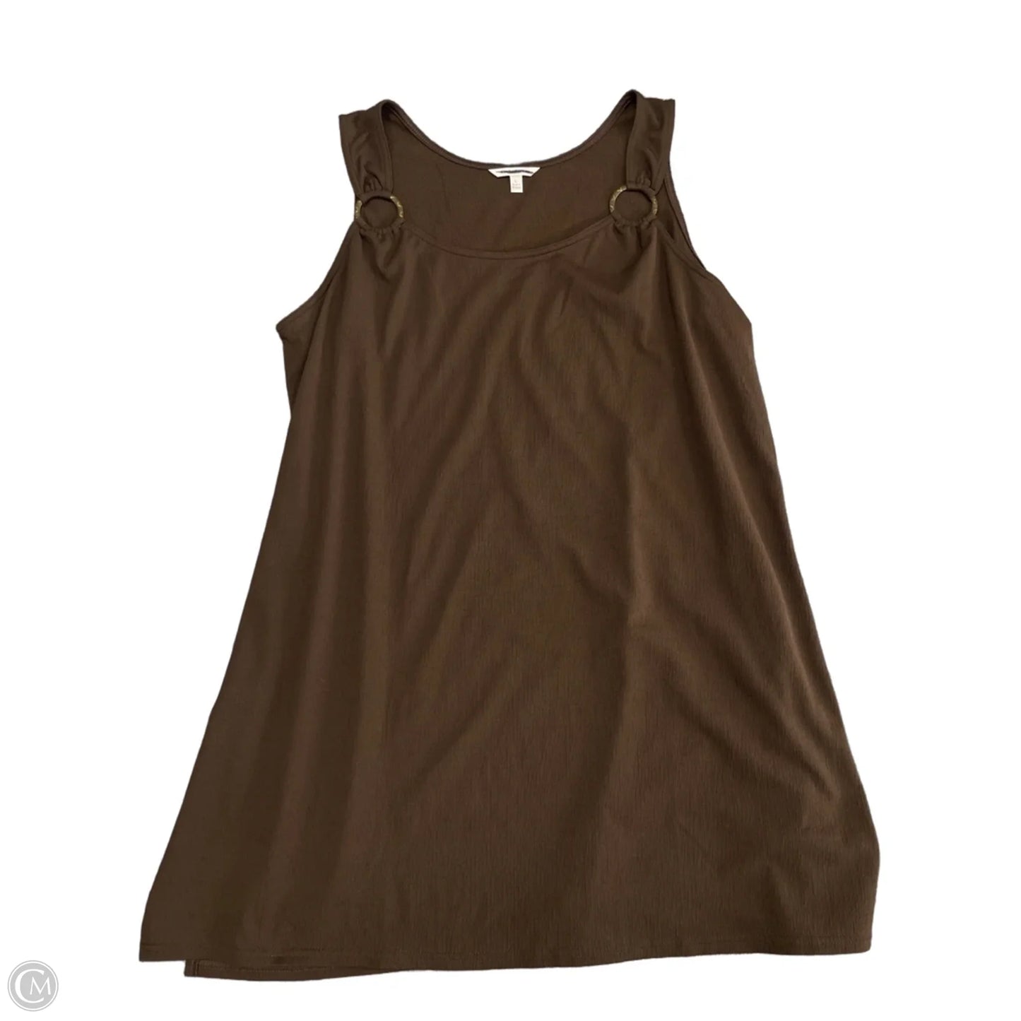 Top Sleeveless By Croft And Barrow In Brown, Size: L