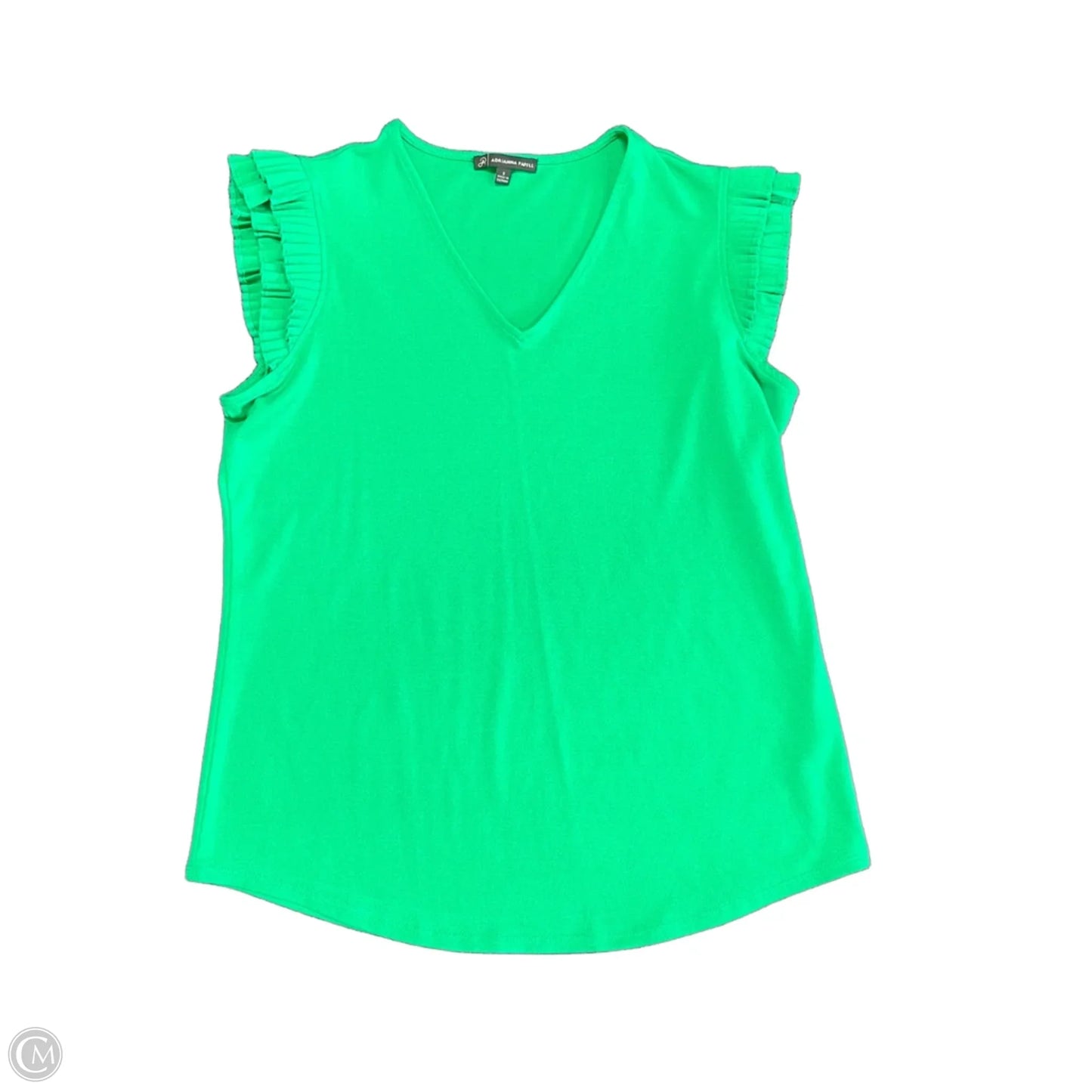 Top Short Sleeve By Adrianna Papell In Green, Size: S