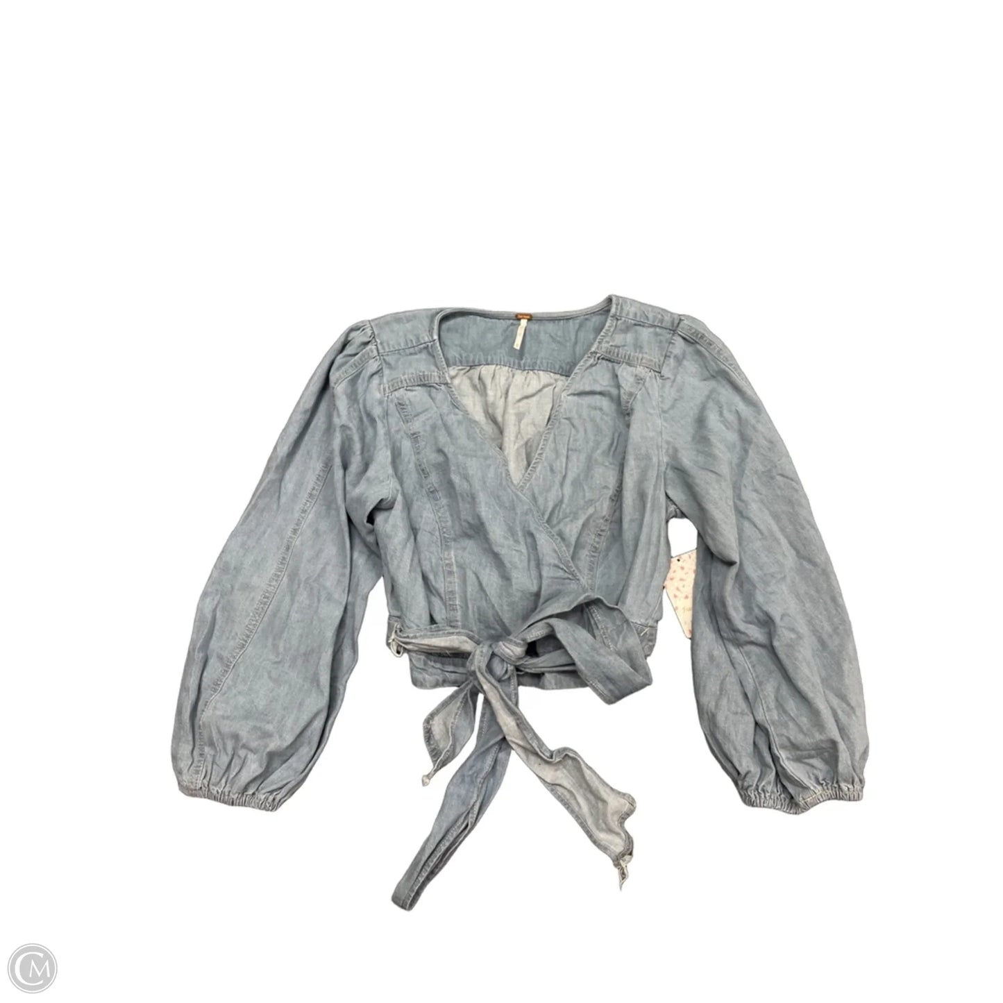Top Long Sleeve By Free People In Blue Denim, Size: M