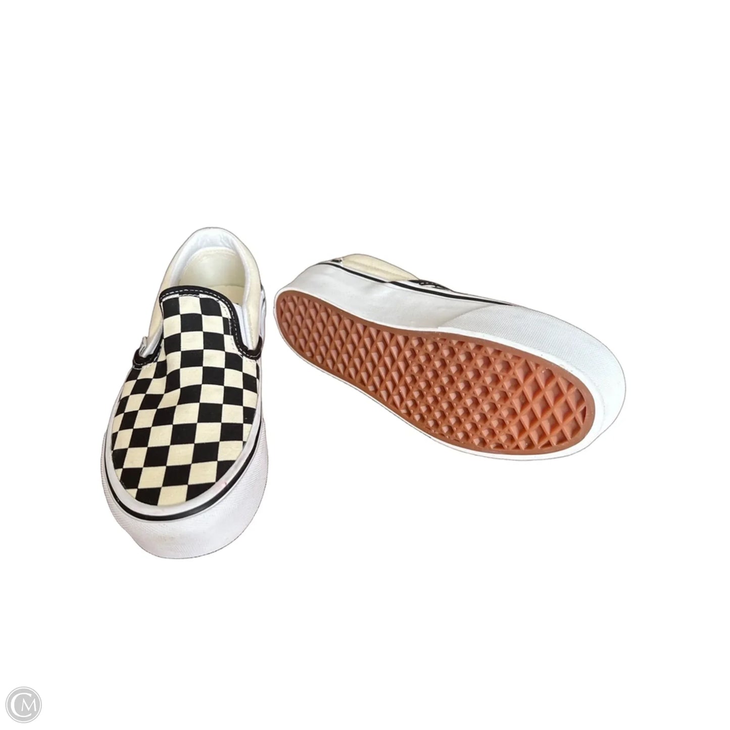 Shoes Sneakers By Vans In Black & White, Size: 5