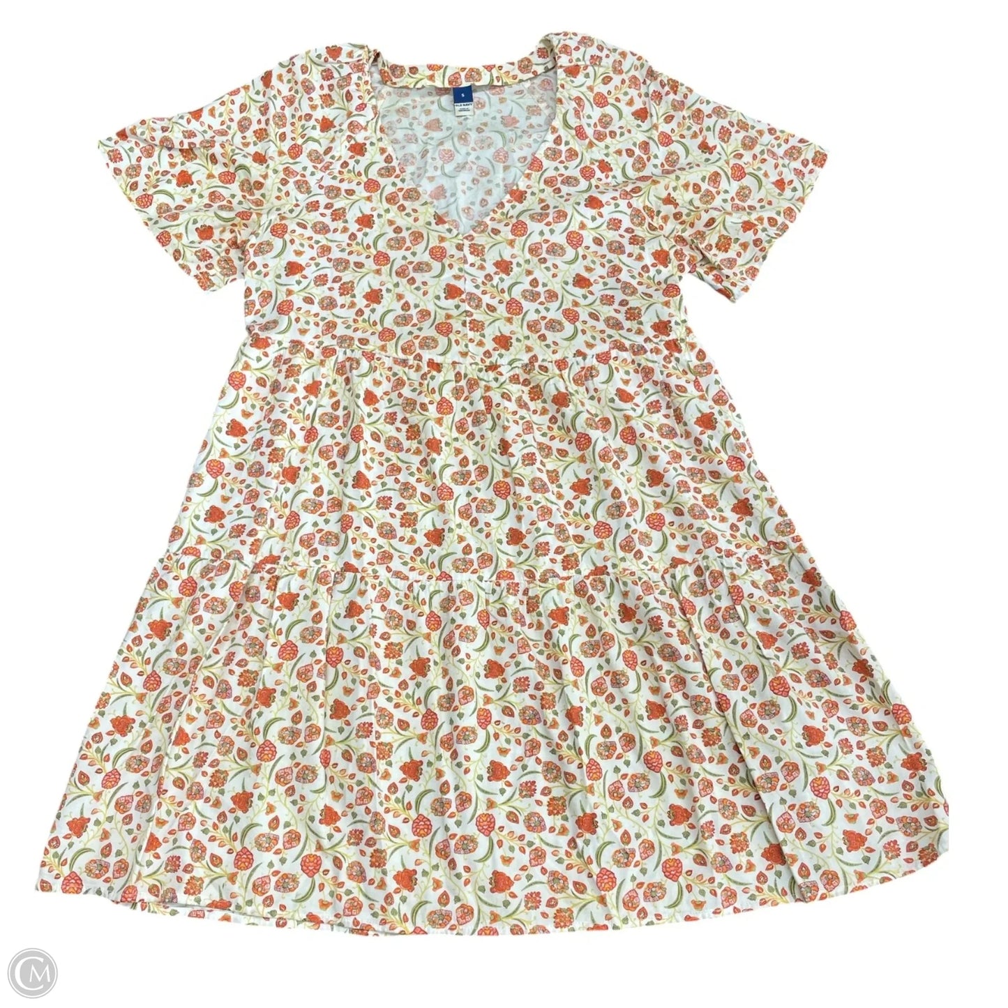 Dress Casual Short By Old Navy In Orange & Yellow, Size: S