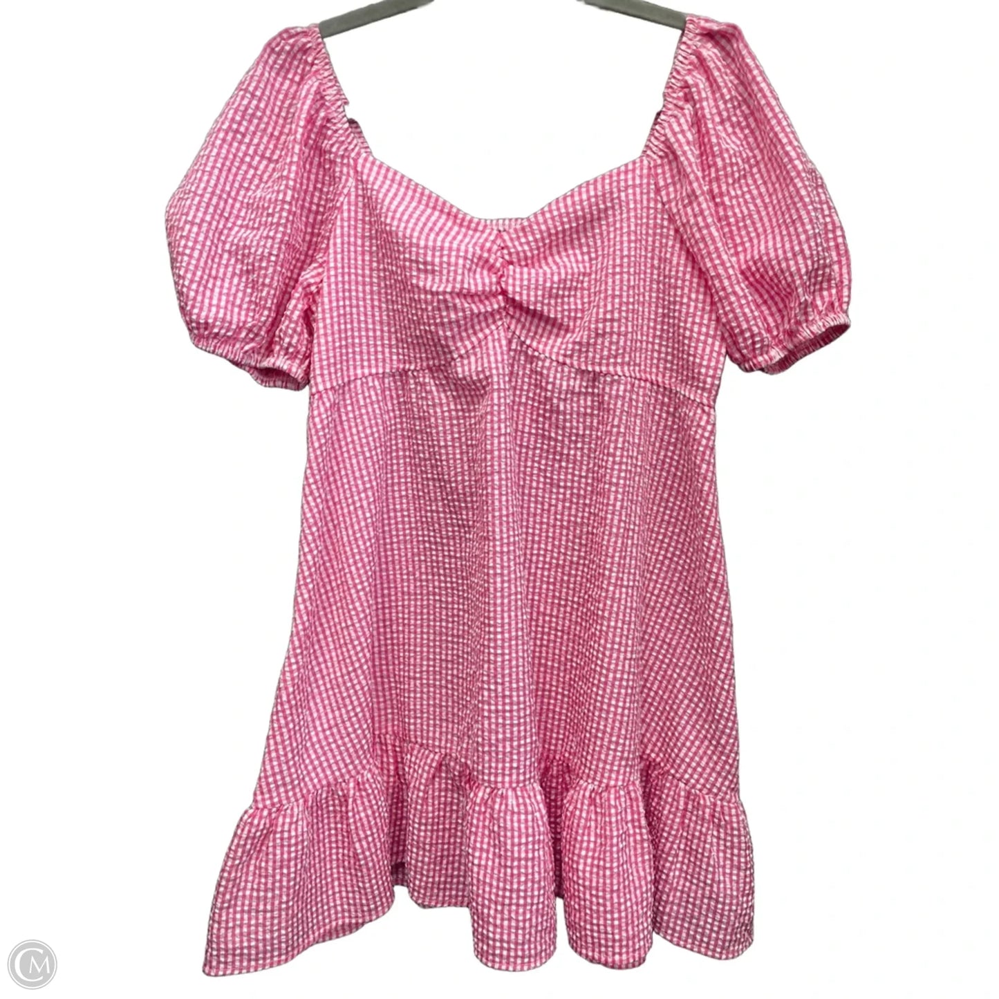 Dress Casual Short By Shein In Pink & White, Size: 6