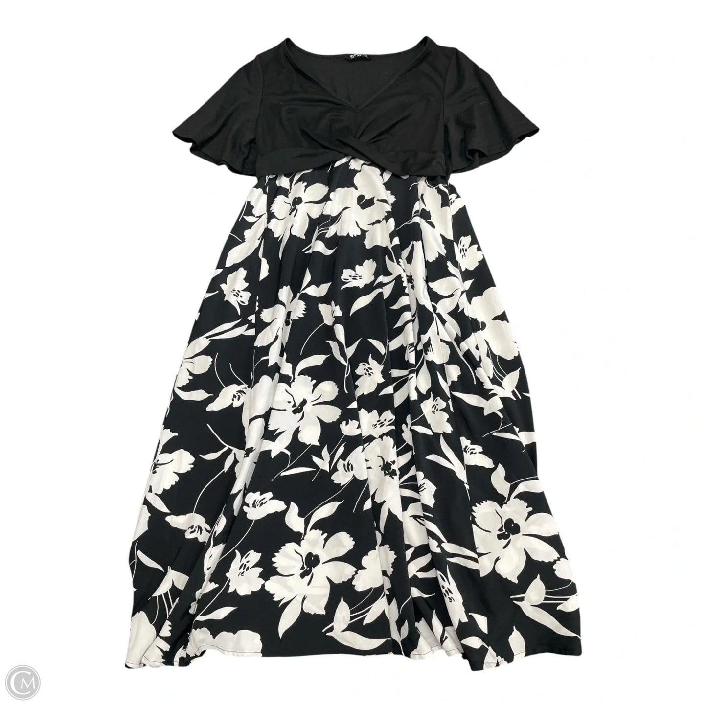 Dress Casual Midi By Bloomchic In Black & White, Size: 10