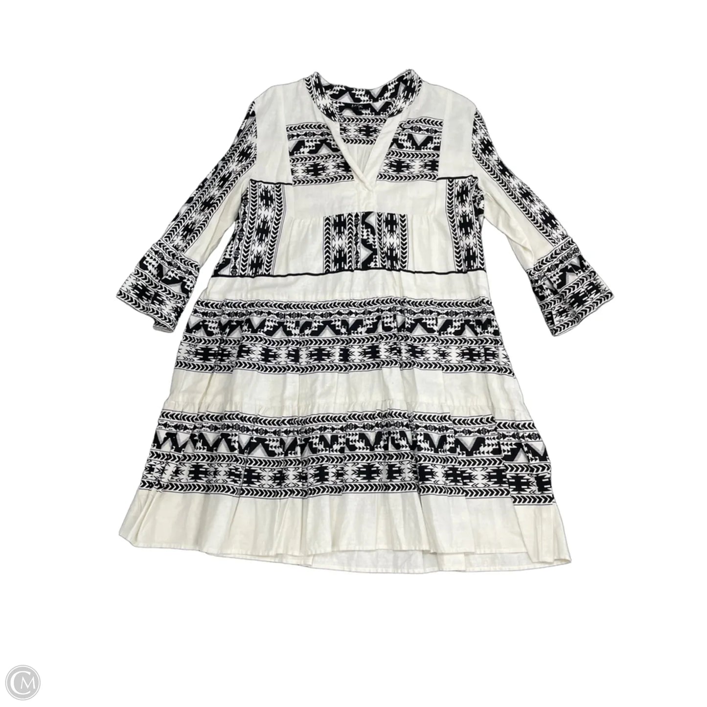 Dress Casual Short By Msk In Black & White, Size: Xl