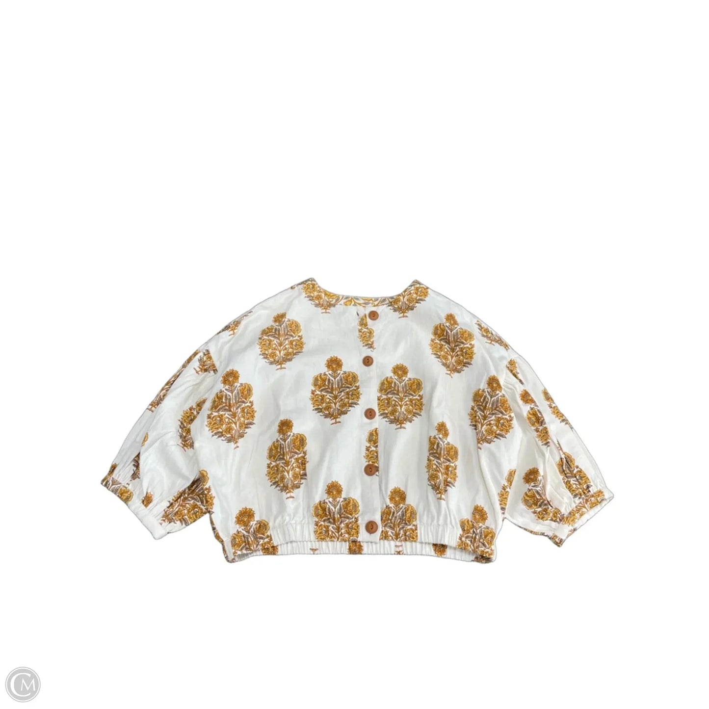 Top 3/4 Sleeve By Ivy Jane In White, Size: S