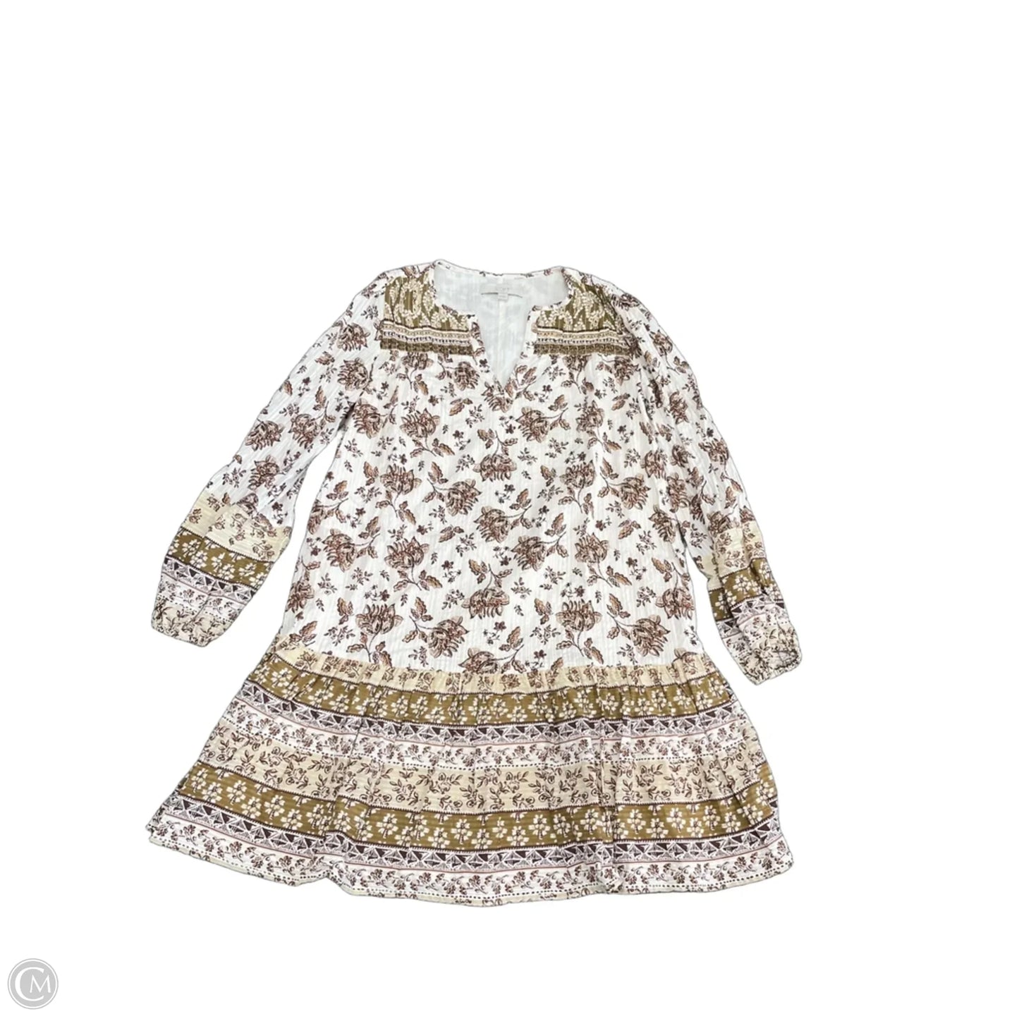 Dress Casual Short By Loft In Brown & Cream, Size: Xs