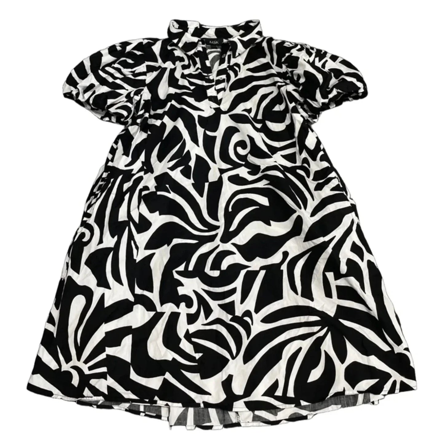 Dress Casual Short By Msk In Black & White, Size: L