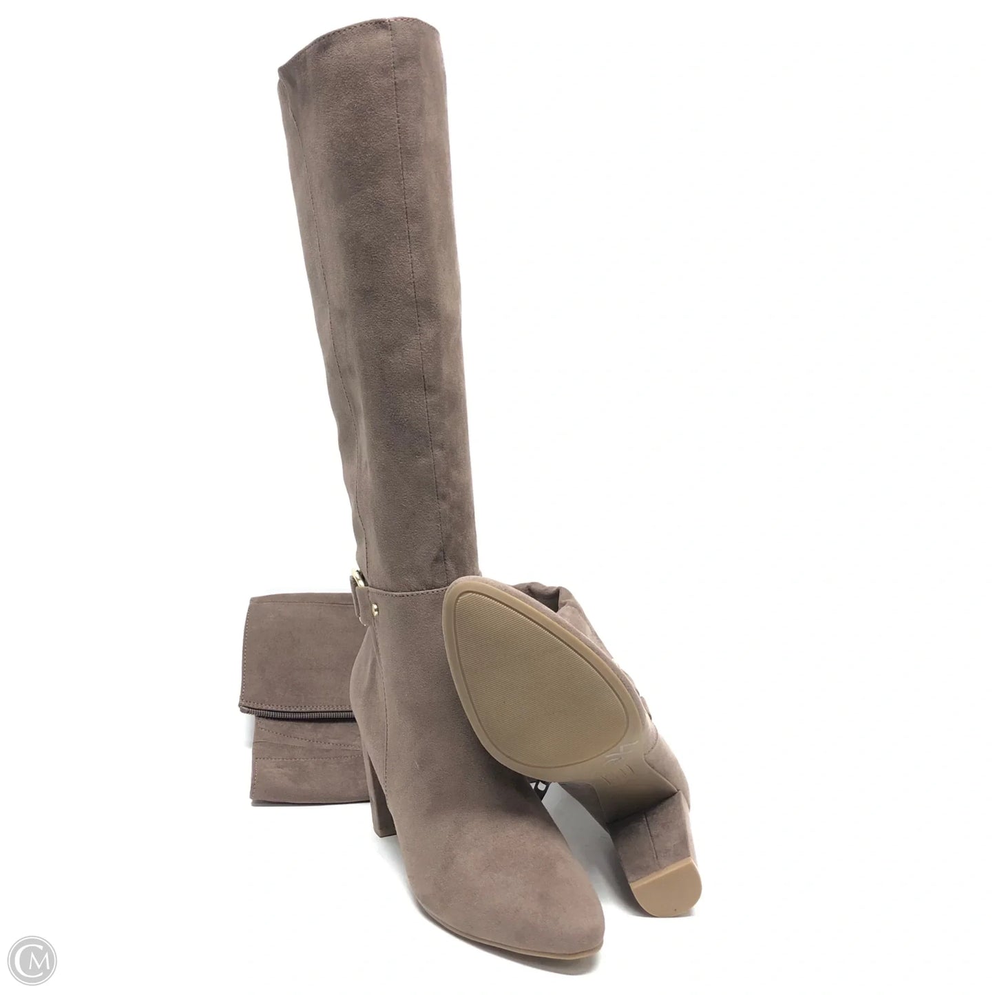 Boots Knee Heels By Jones New York In Taupe, Size: 7