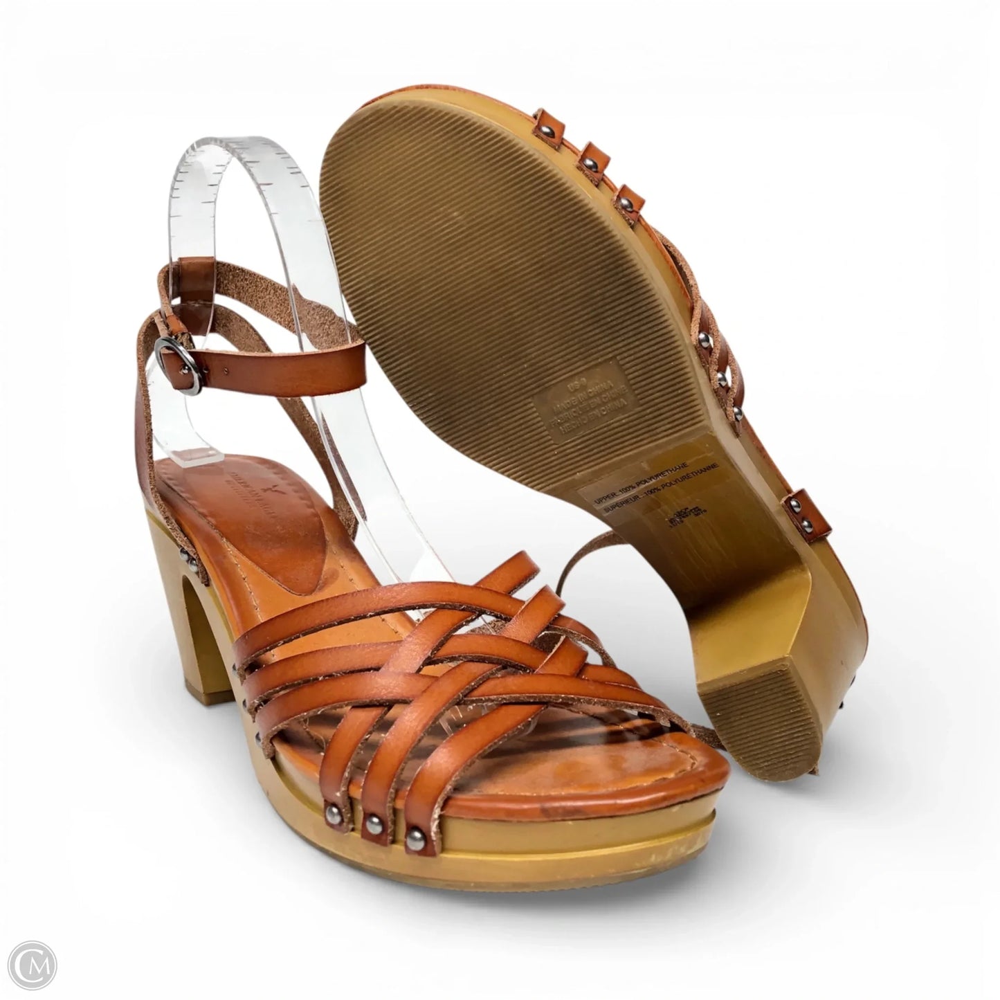 Sandals Heels Block By American Eagle In Brown, Size: 9
