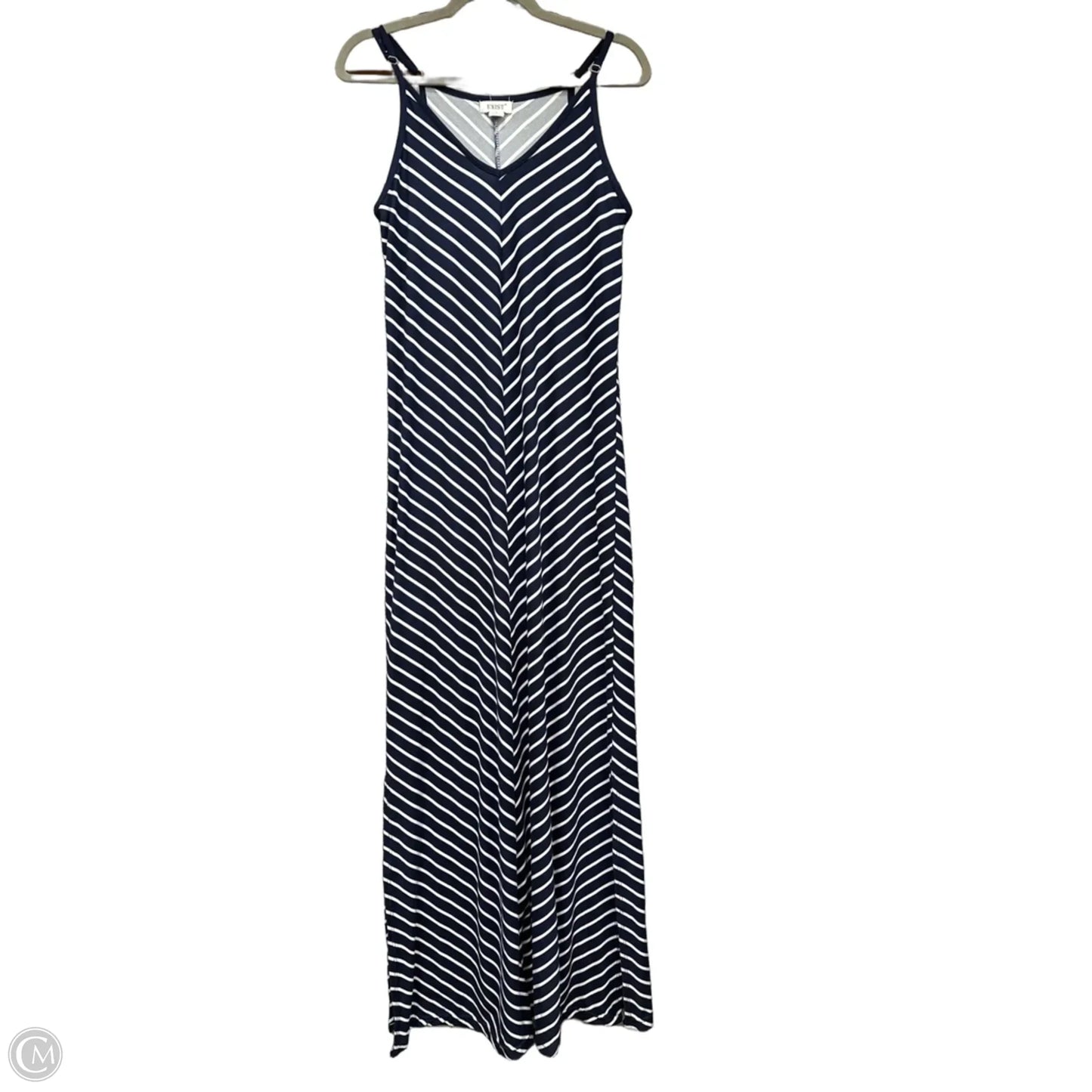 Dress Casual Maxi By Clothes Mentor In Blue & White, Size: M